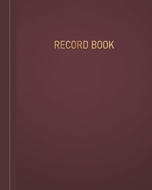 General Record Book, Log & Notebook with Numbered Pages: 8×10″ Ruled, Simple…