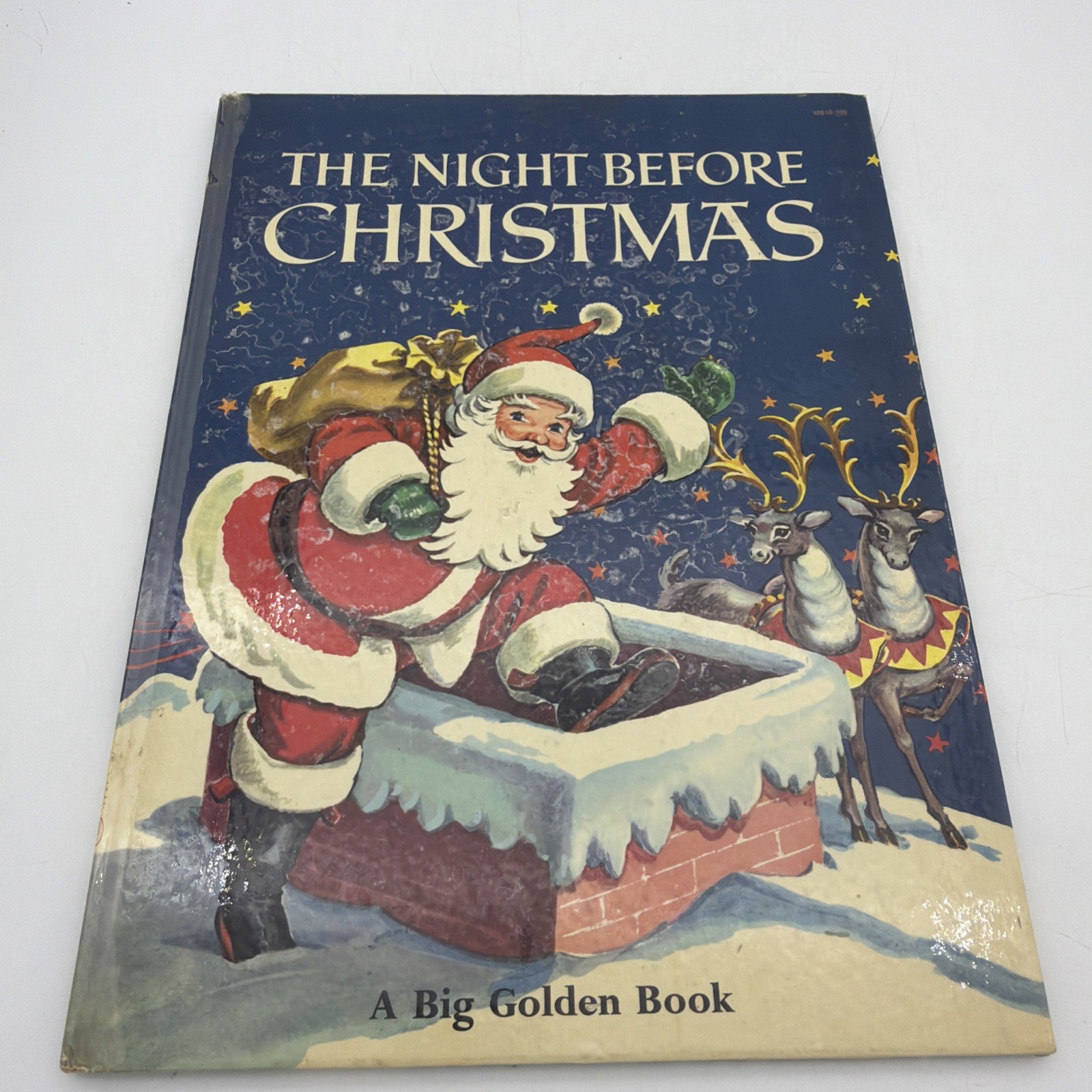 The Night Before Christmas Golden Press 1950 HC Moore Malvern Big Golden Book