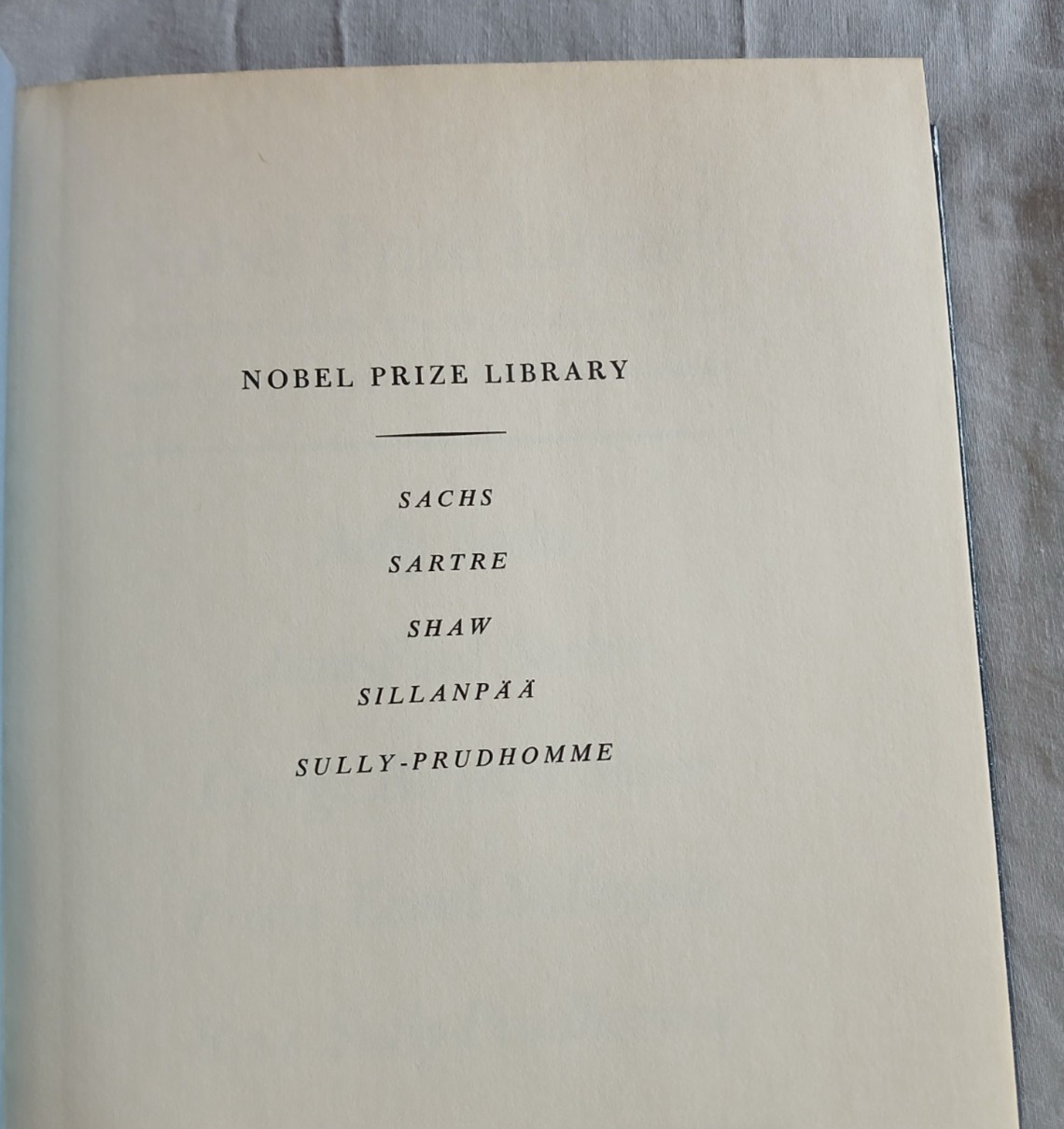Nobel Prize Library 1971 Sachs Shaw Sillanpää Prudhomme Hardcover Green Gold…