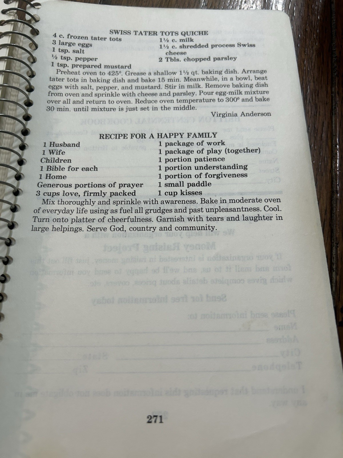 Britton, South Dakota, Cetennial Cookbook, 1884-1984, 271 Pages, Soft Cover