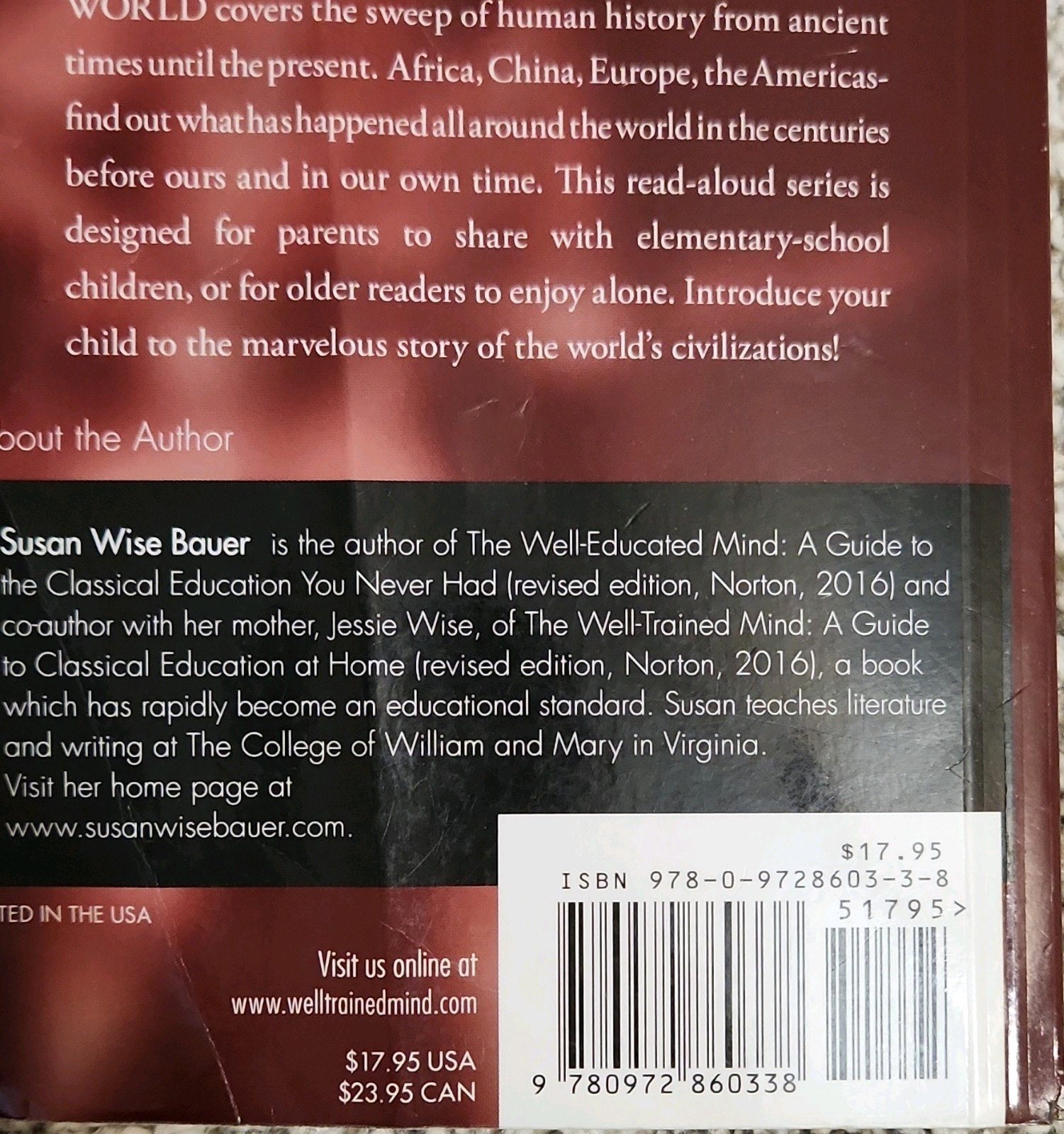 The Story of the World by Bauer Textbook Lot of 3 Well Trained Mind Press