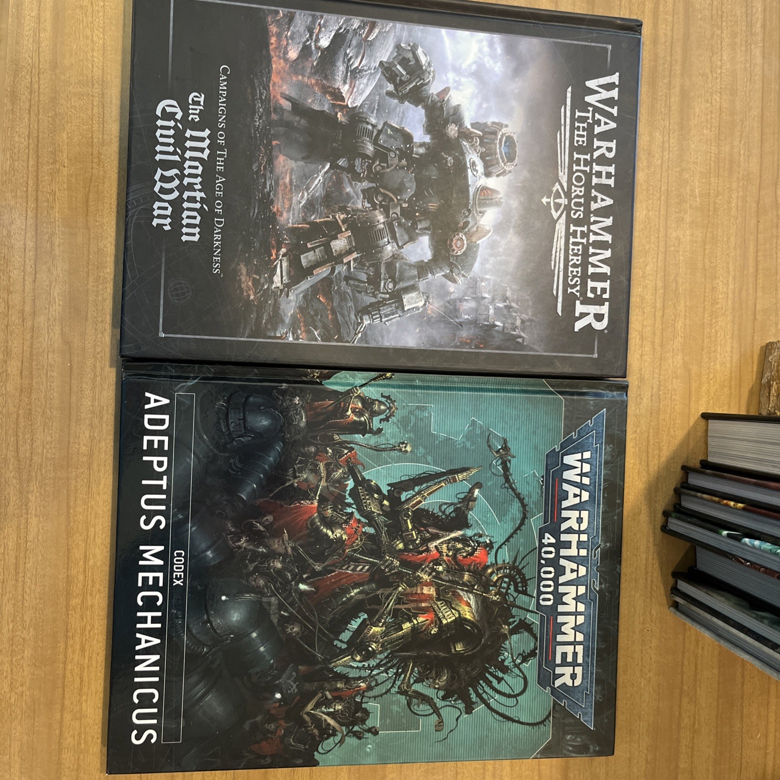 Warhammer 40,000 lot of 9 Hardcover books, Crusade, Horus, Roleplay, Codex.