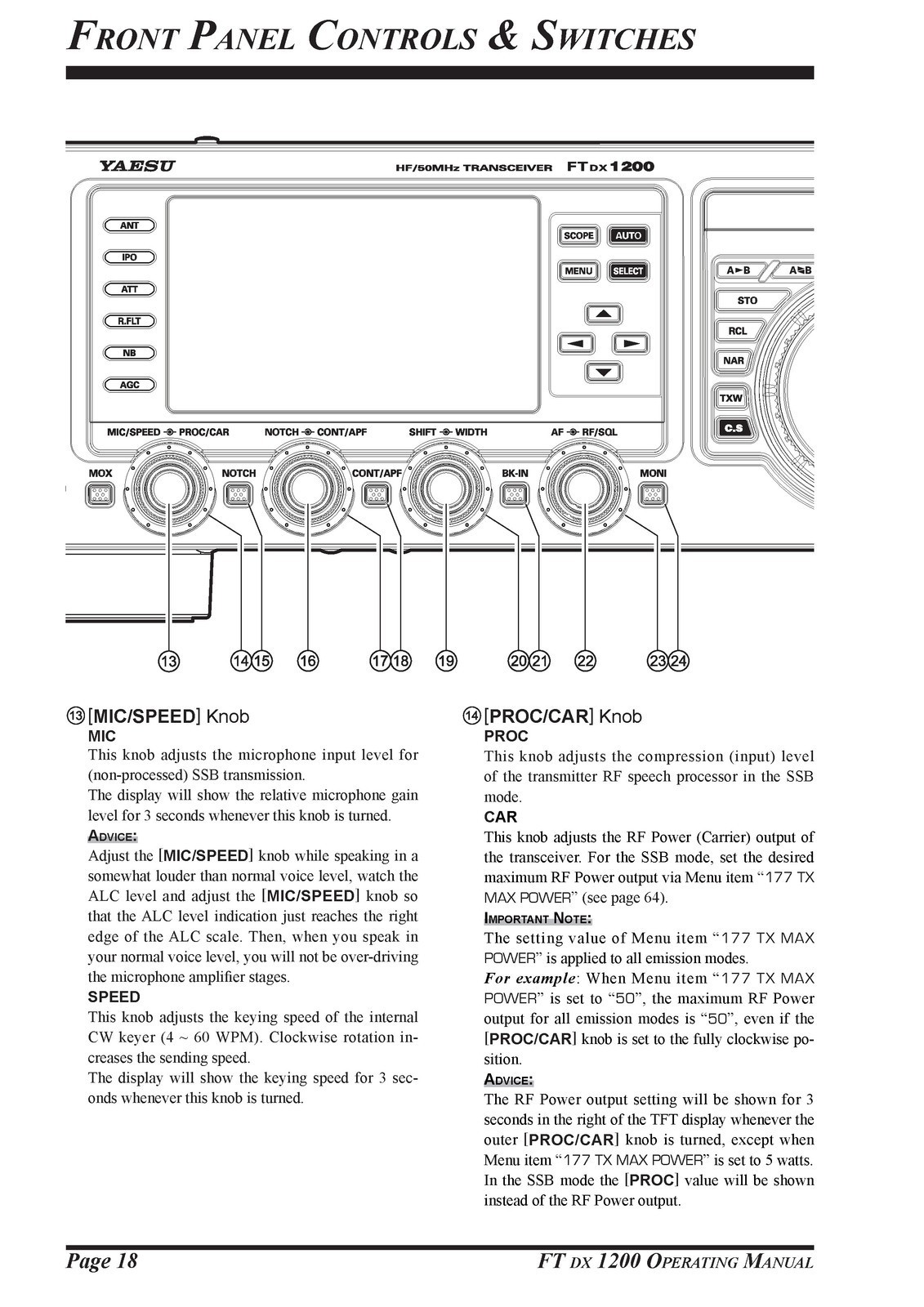 YAESU FTDX1200 Operating Manual – METAL WIRE BOUND – STURDY COVERS