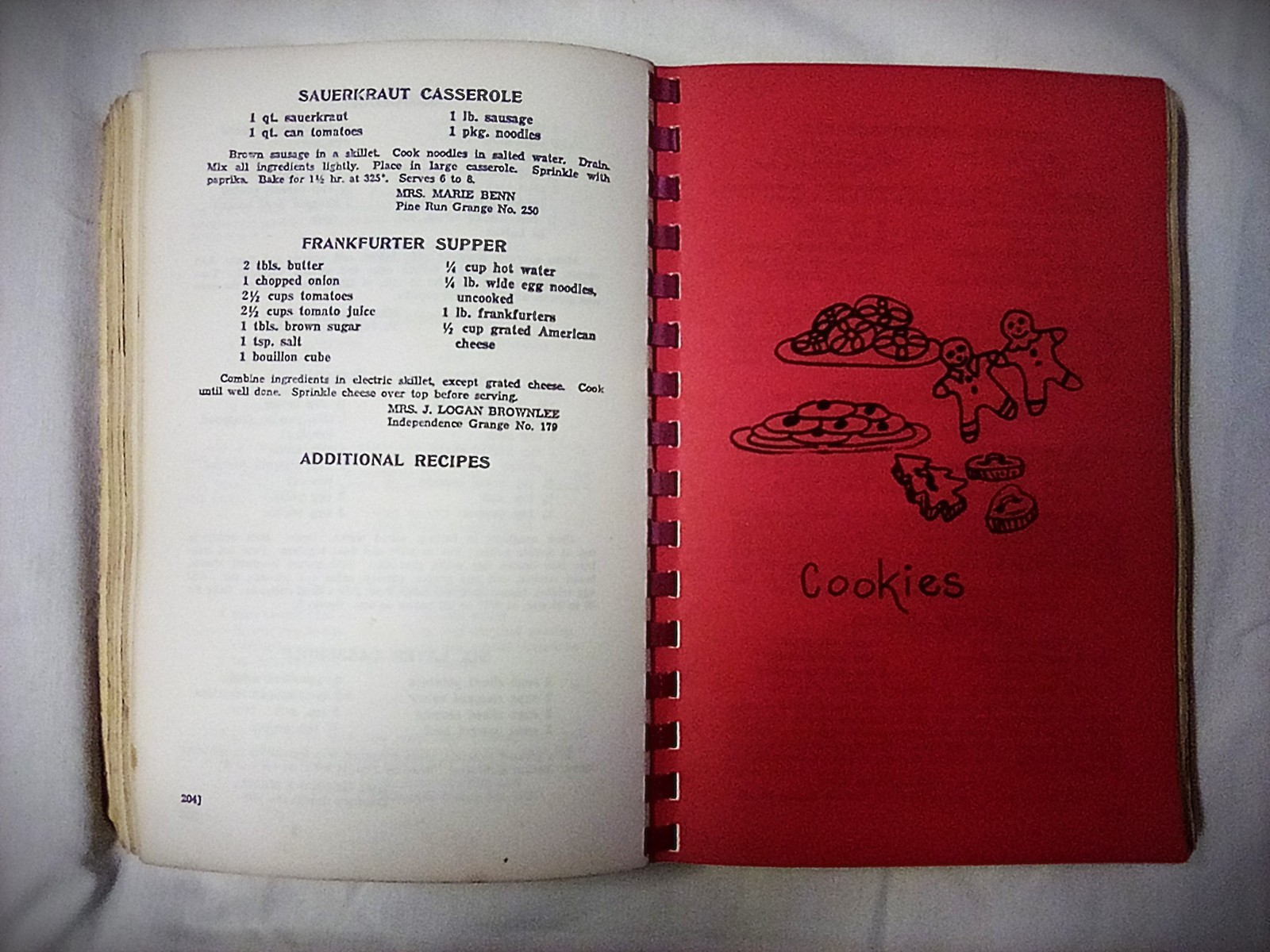 Vintage (1972) Grange Pennsylvania State Cookbook 536 Pages Over 1500 Recipes