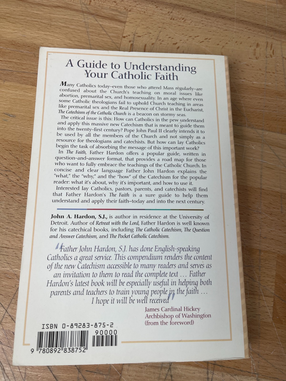 The Faith by John A. Hardon S.J. 1995 Paperback Servant Publications Catholic