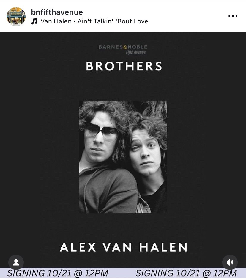 ALEX VAN HALEN SIGNED /Autographed BROTHERS BOOK New