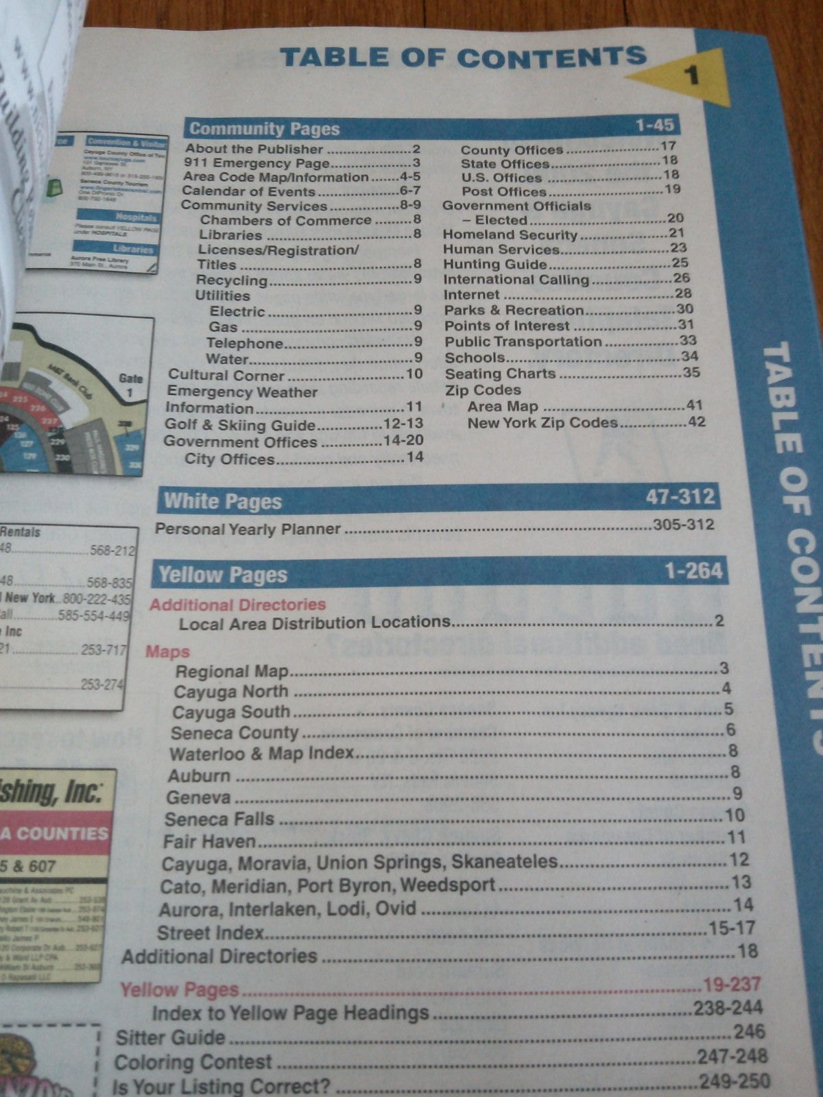 Cayuga Seneca County NY Phone Book Area Codes 315,607 White & Yellow Pages 2009