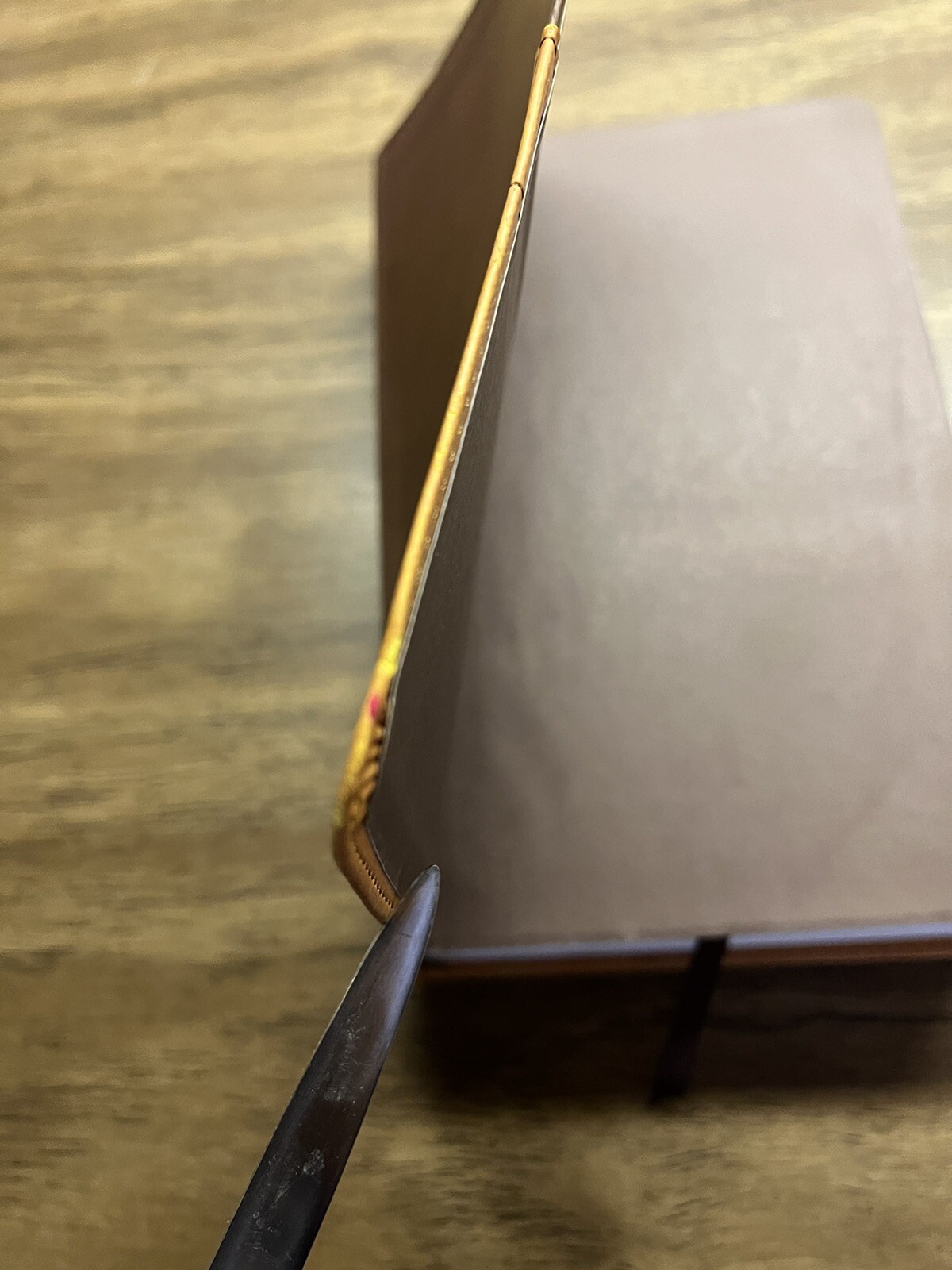 LARGE PRINT Zondervan NIV Church Bible 2011 Italian Duo-Tone Brown / Tan CLEAN