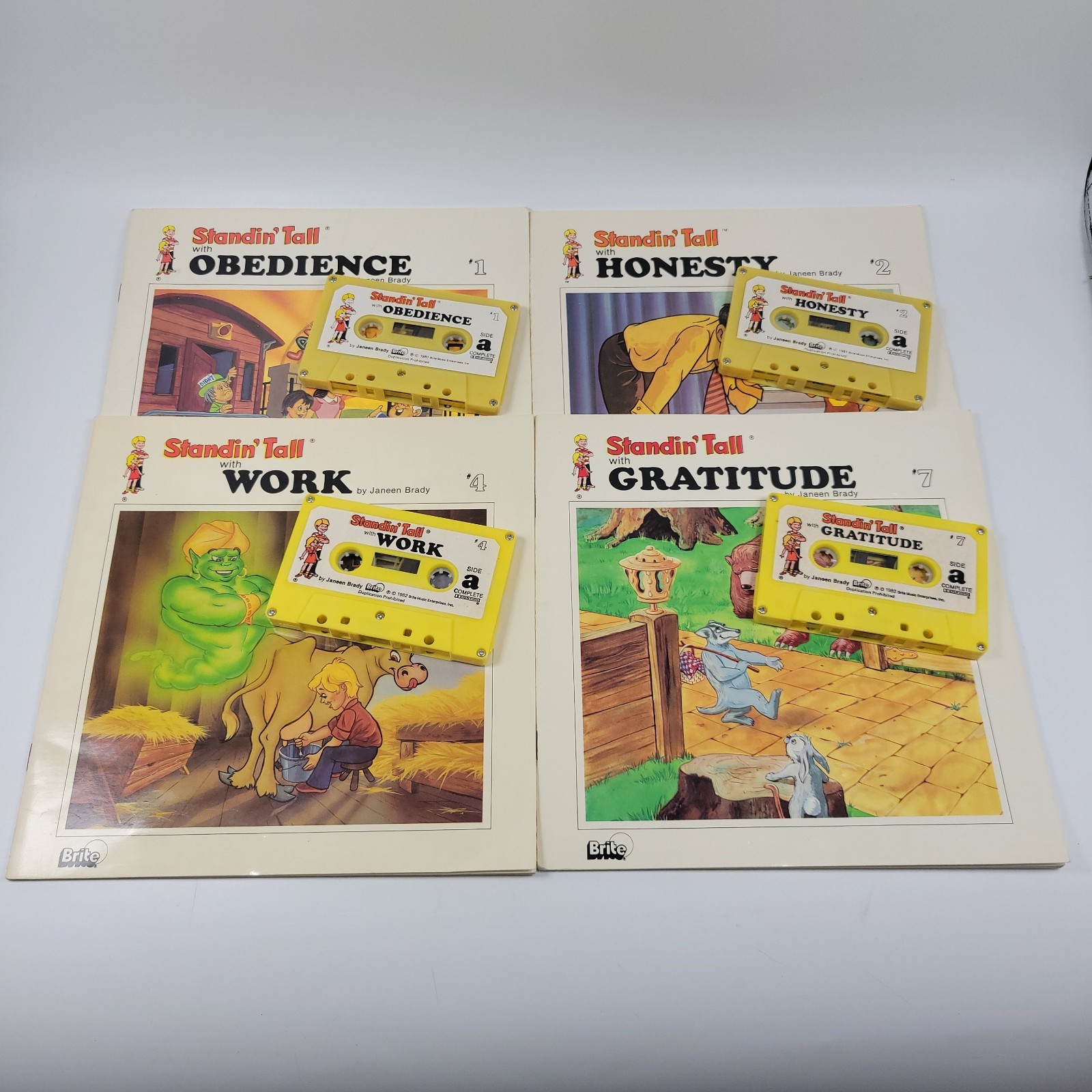 Janeen Brady Standin’ Tall Starter Set Books Cassette Tapes + Land Of Obey Game