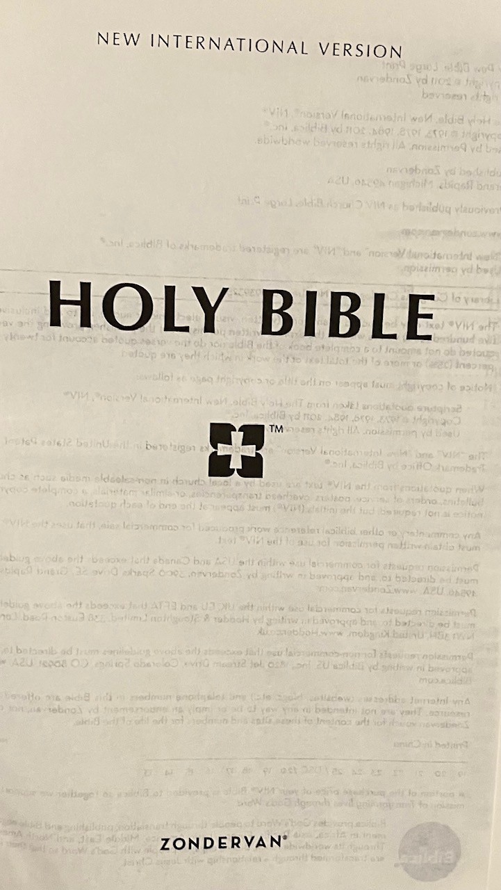 NIV Holy Bible Large Print Zondervan Brown DuoTone Leathersoft 2011