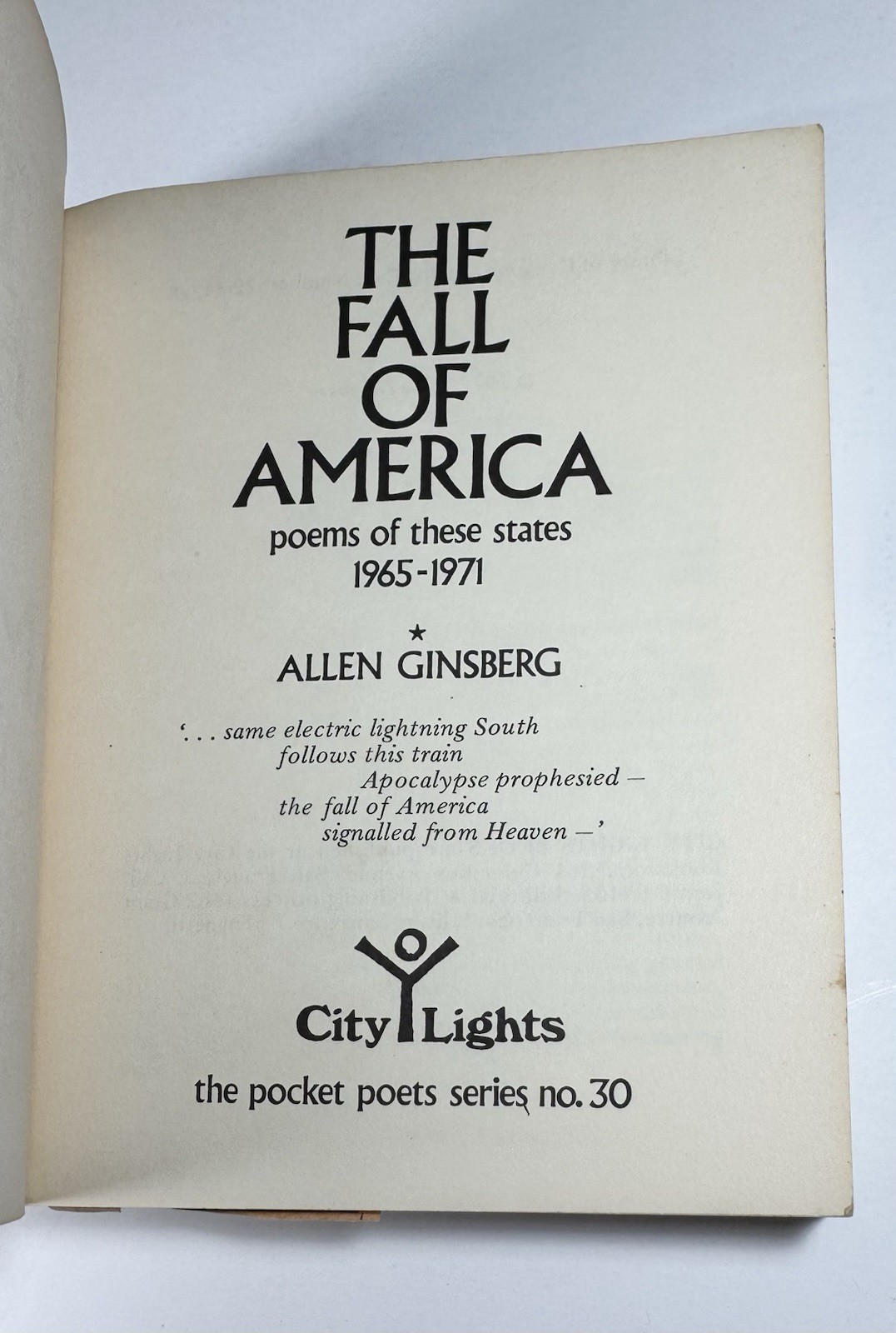 The Fall Of America 1965 – 1971 Allen Ginsberg True First Print White Cover VG+