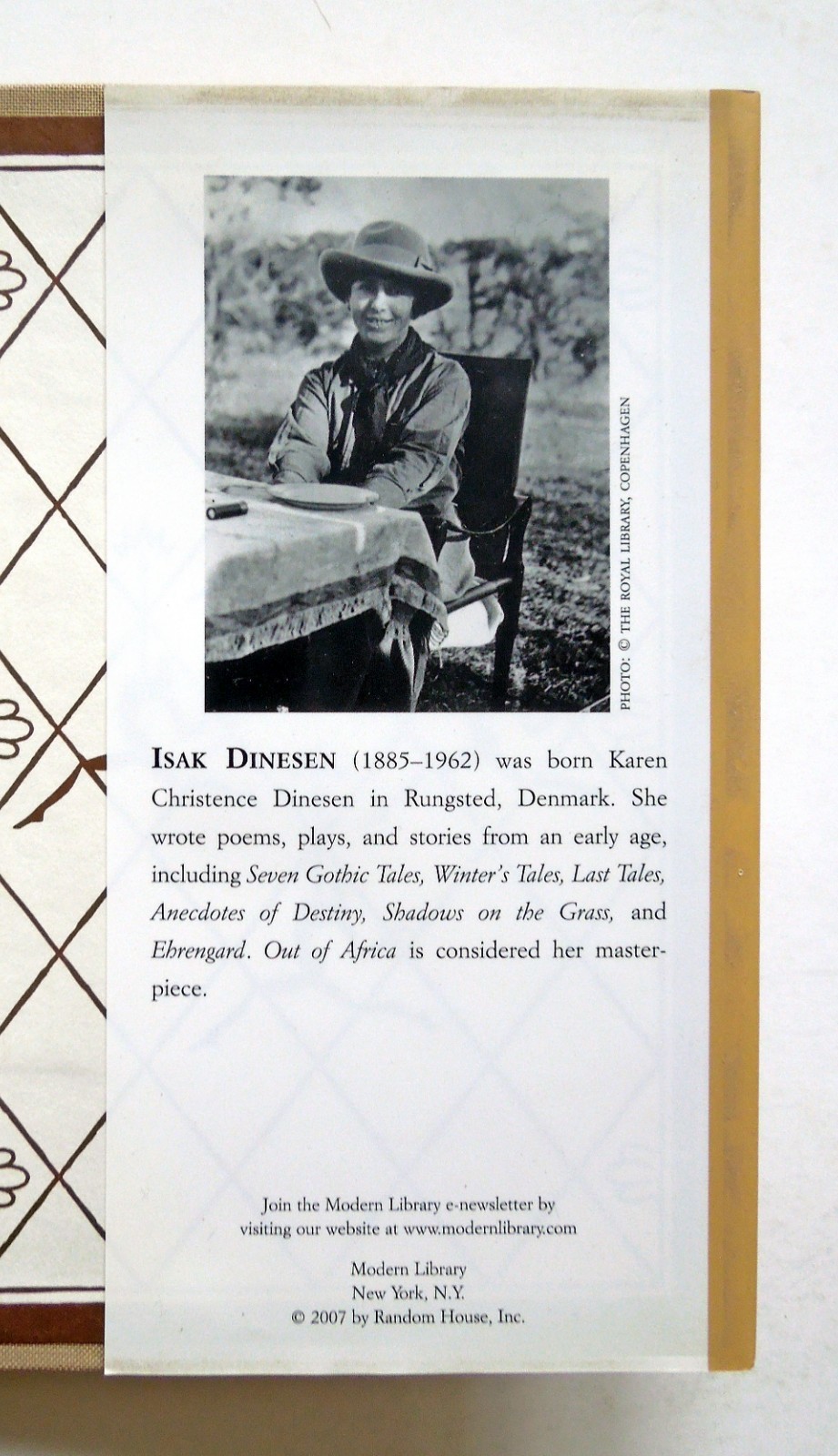 Out of Africa – Isak Dinesen, 1992 hc w/dj, The Modern Library
