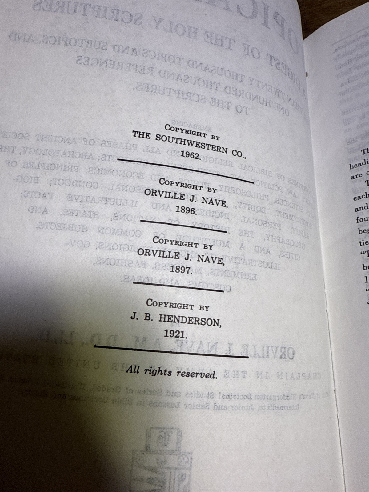 Nave’s Topical Bible Digest Black Leather Bound Thumb Indexed 1962 – LIKE NEW