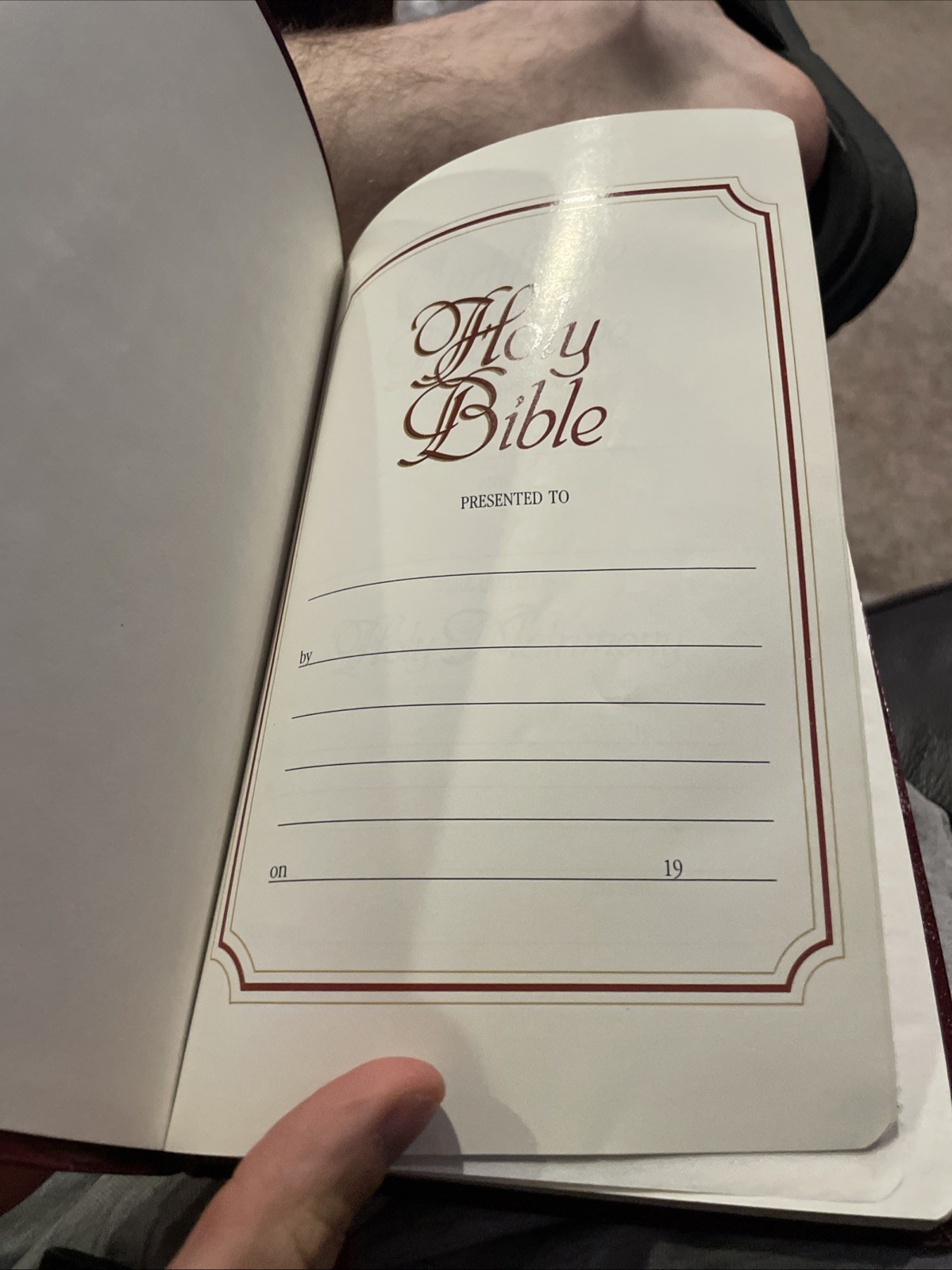 1994 NKJV ULTRATHIN REFERENCE BIBLE BURGUNDY BONDED LEATHER BROADMAN & HOLMAN