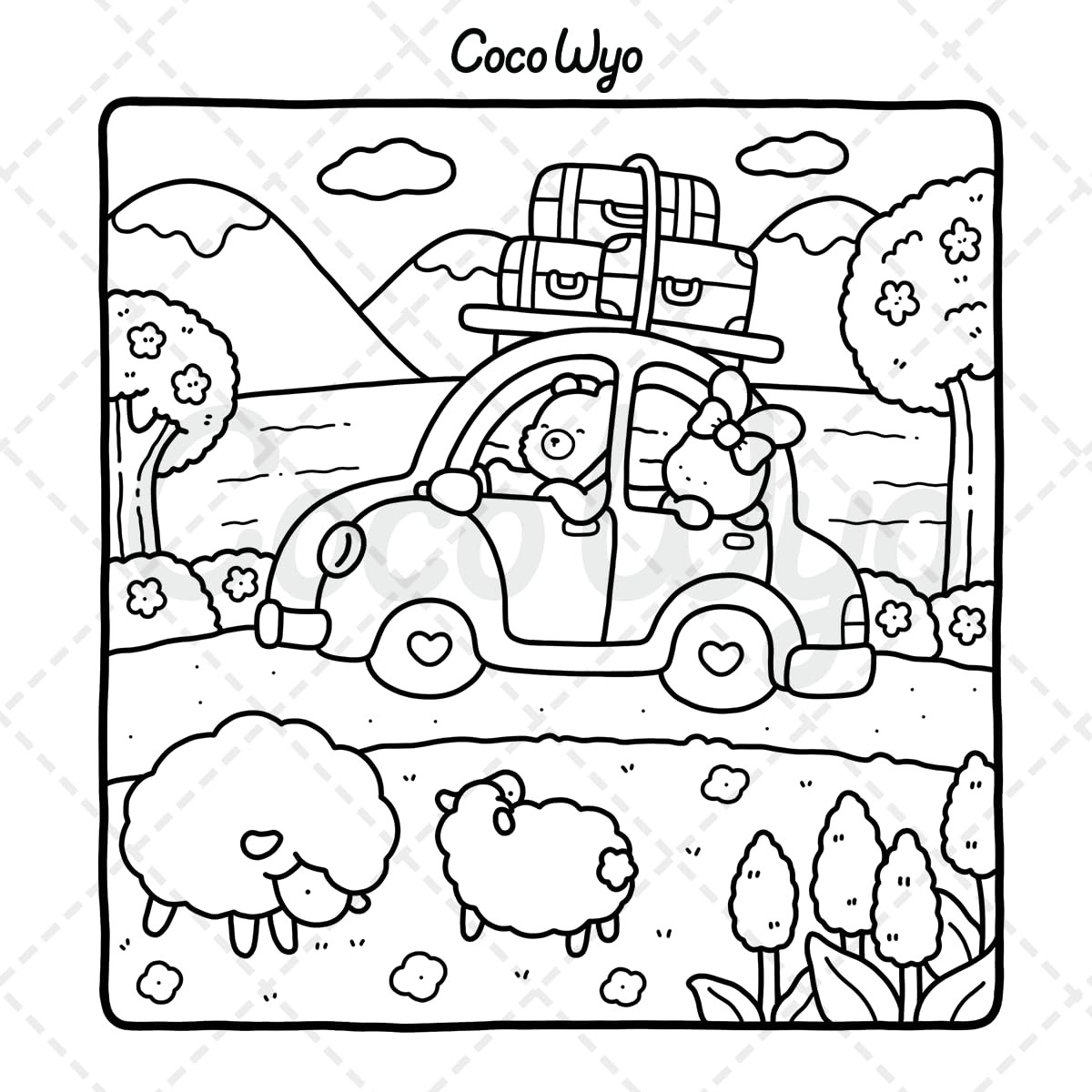 Little Cuddles Coloring Book for Adults and Teens Featuring Cute Animal Friends