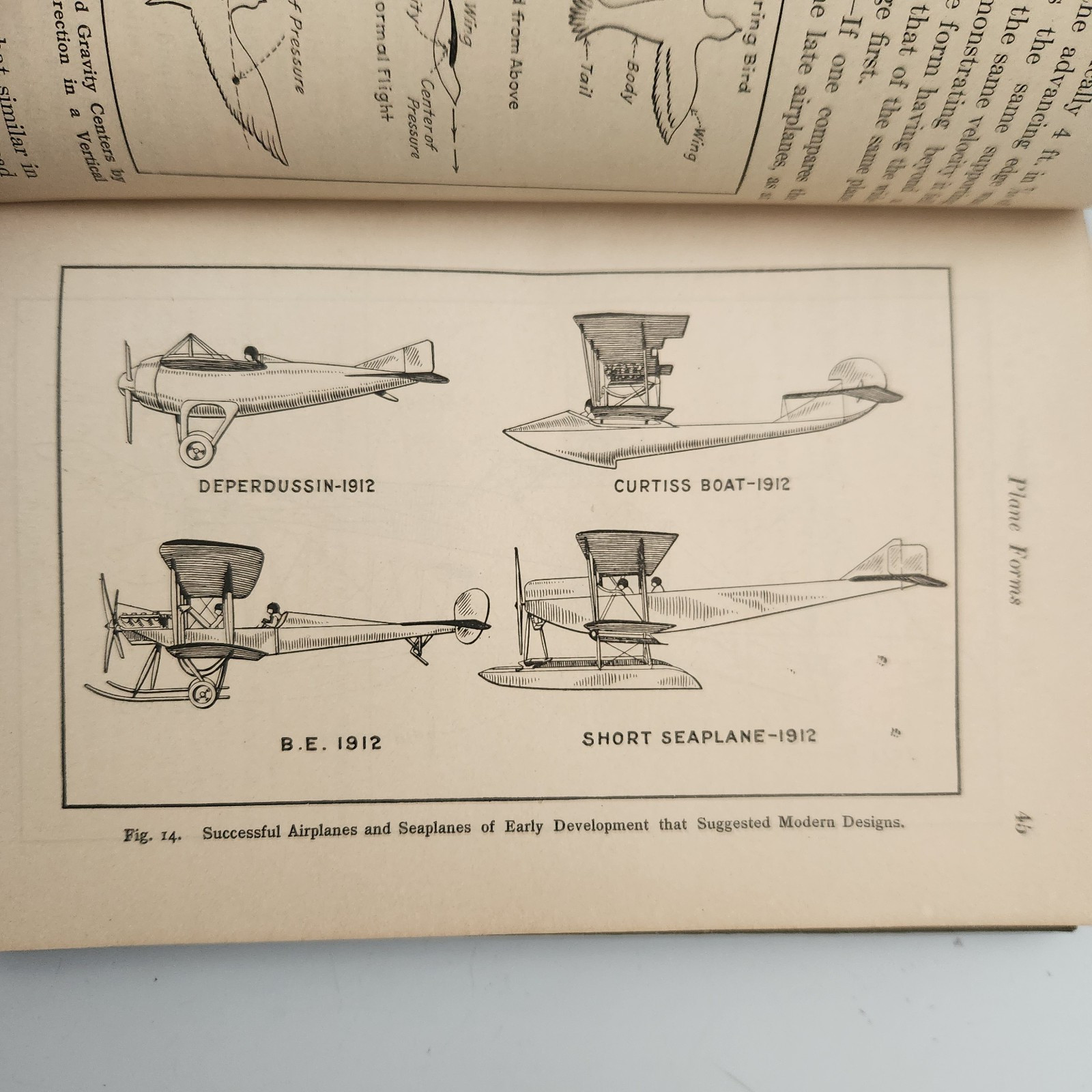 ABC of Aviation 1919 Antique Aircraft Flight Biplane Manual Page First Edition