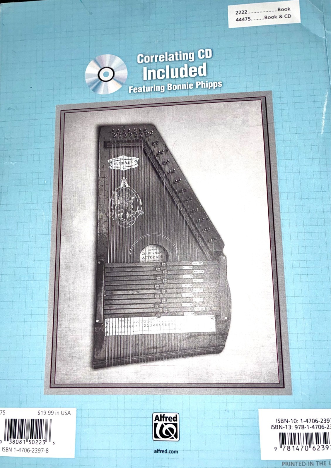 Beginning Autoharp Instruction Book Bonnie Phipps Alfred Music 2015 With CD