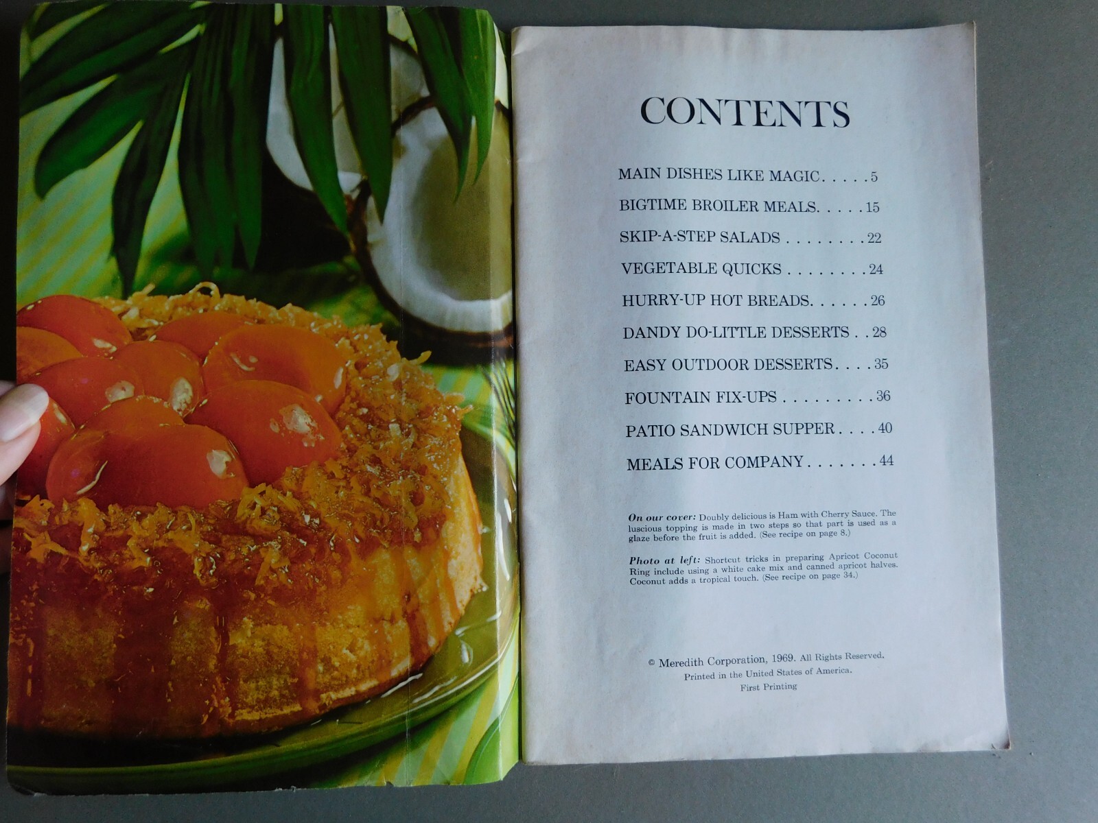 Shortcut Cooking – 1969 cookbook by Meredith Corp – First Printing
