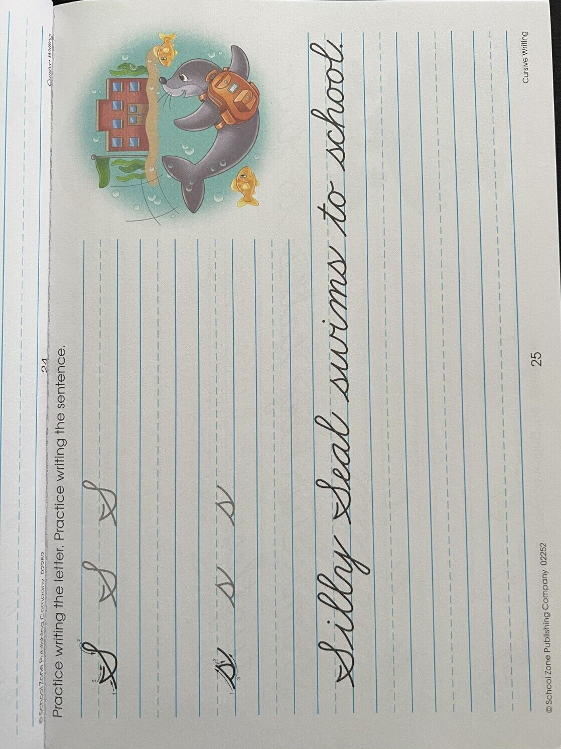 Beginning cursive writing practice handwriting book workbooks for Kids Grade 3 4