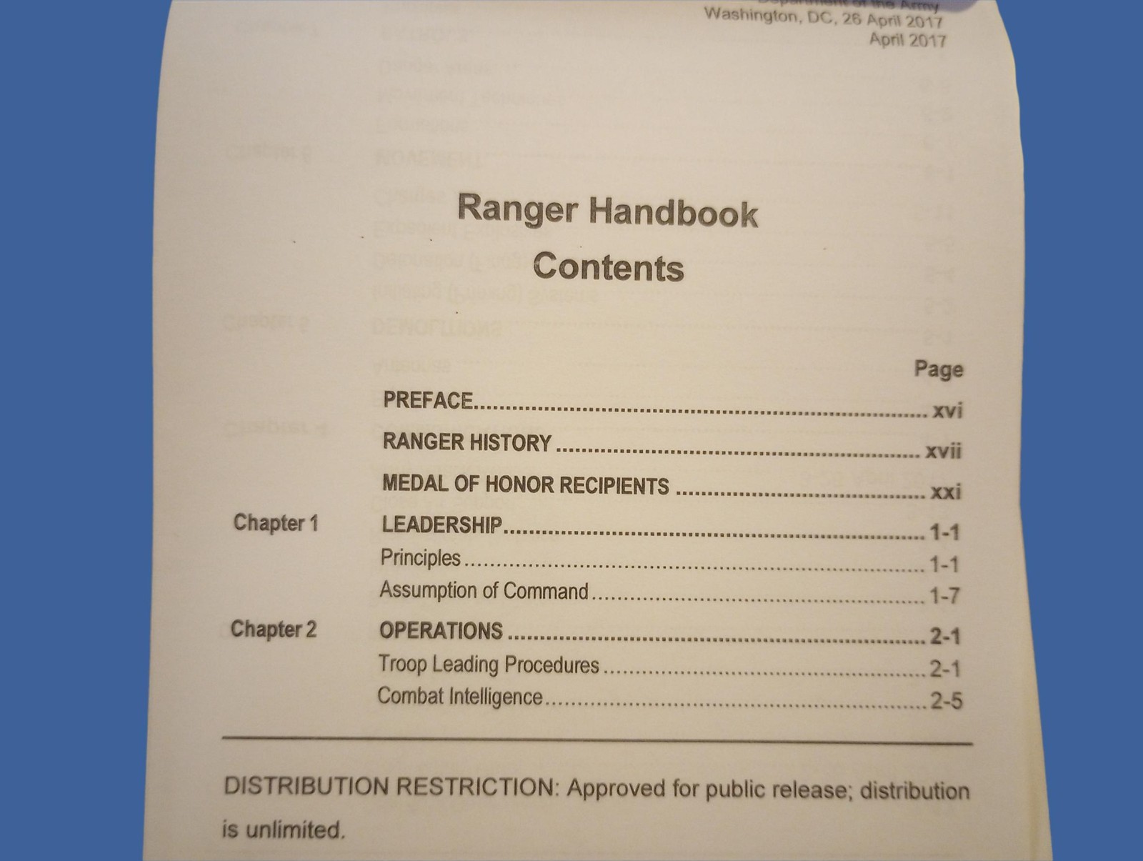 U.S ARMY RANGER HANDBOOK TRAINING BOOK MILITARY RANGER GUIDE BOOK