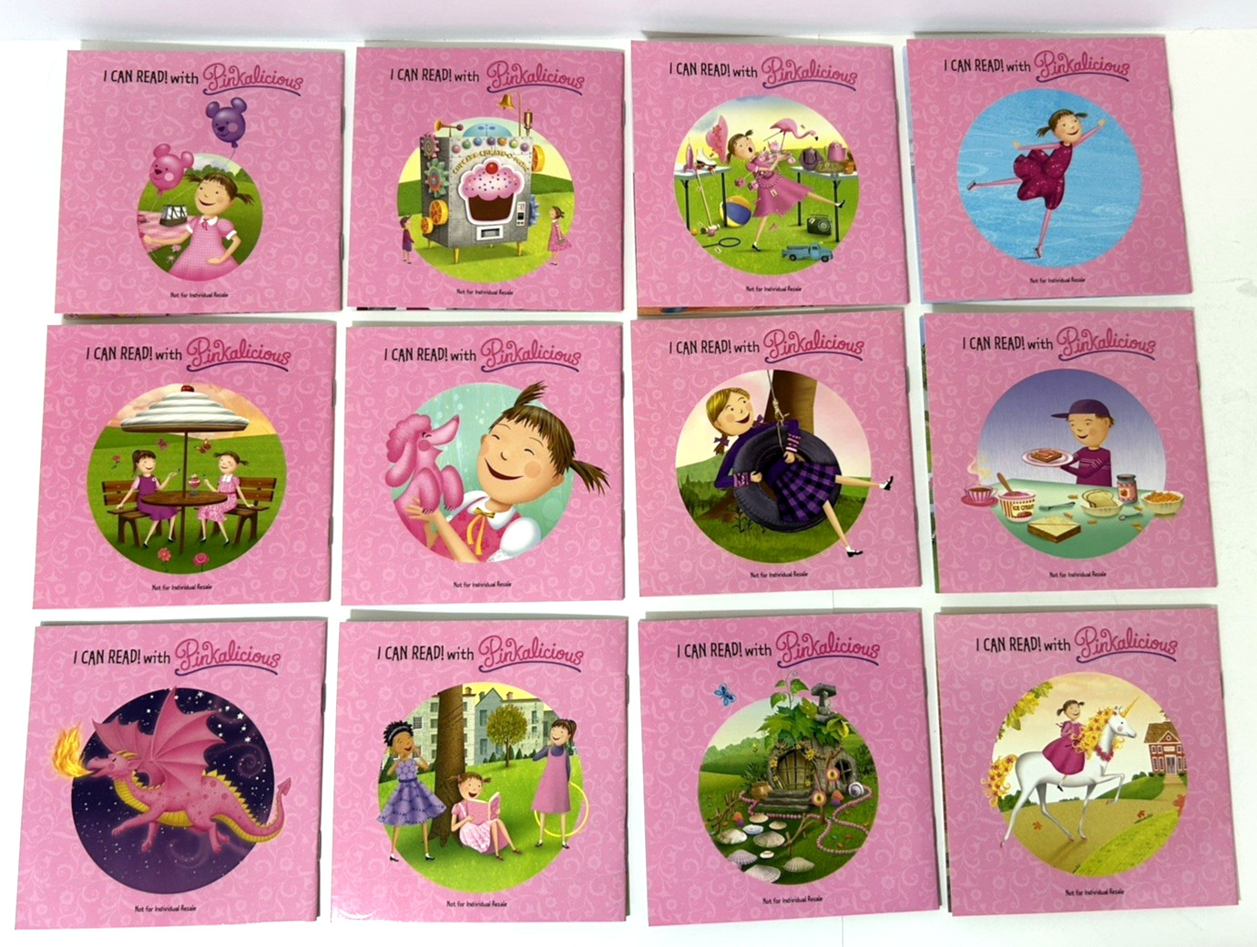 I Can Read Phonics Pinkalicious Kids Books Lot of 12 Mini Books with Box