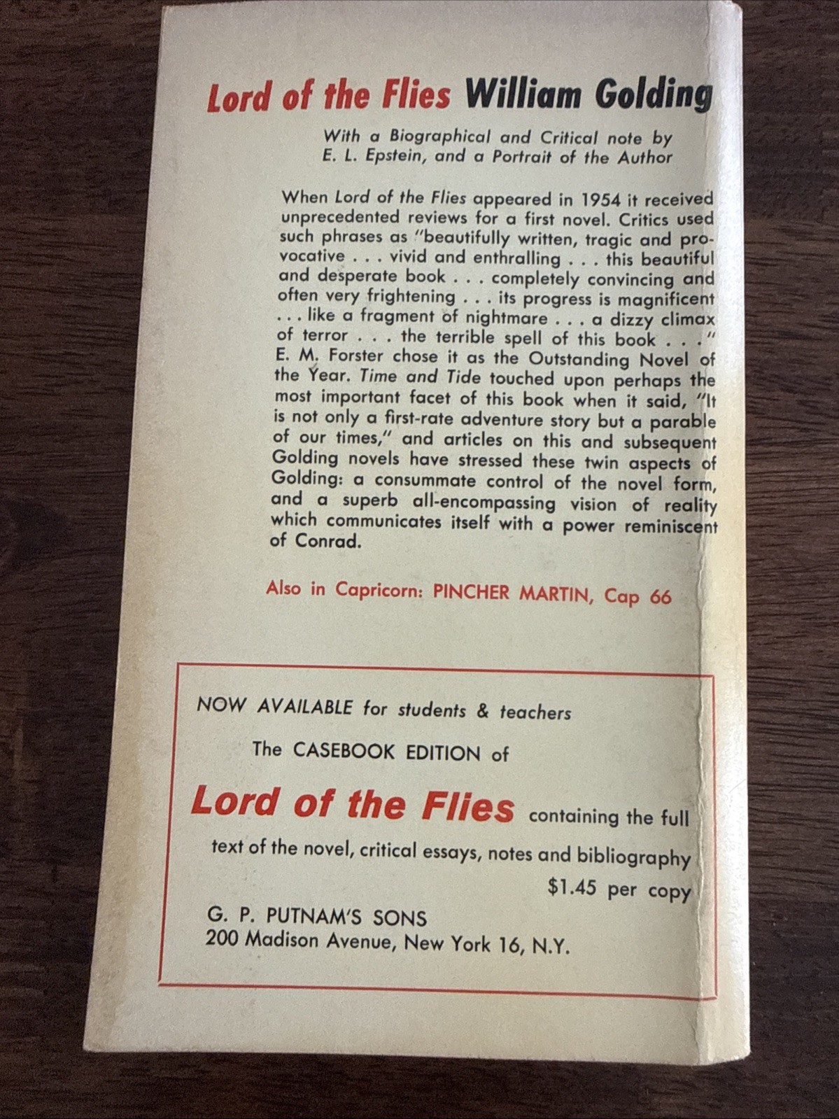Lord of the Flies William Golding Paperback Vintage Book