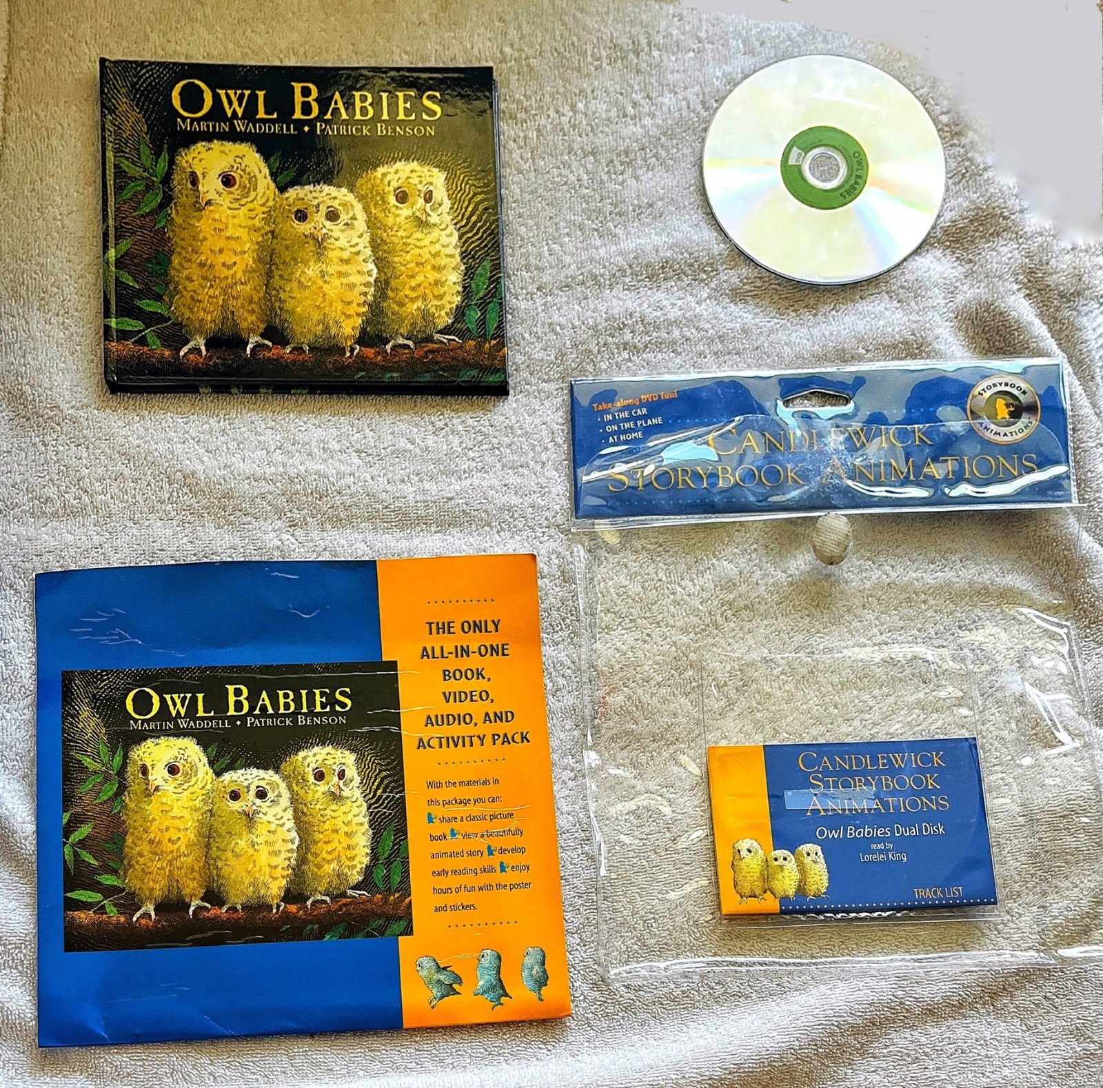 Owl🦉Babies📘Candlewick📀Storybook🥚Animations Book +DVD Martin Waddell FreeShip