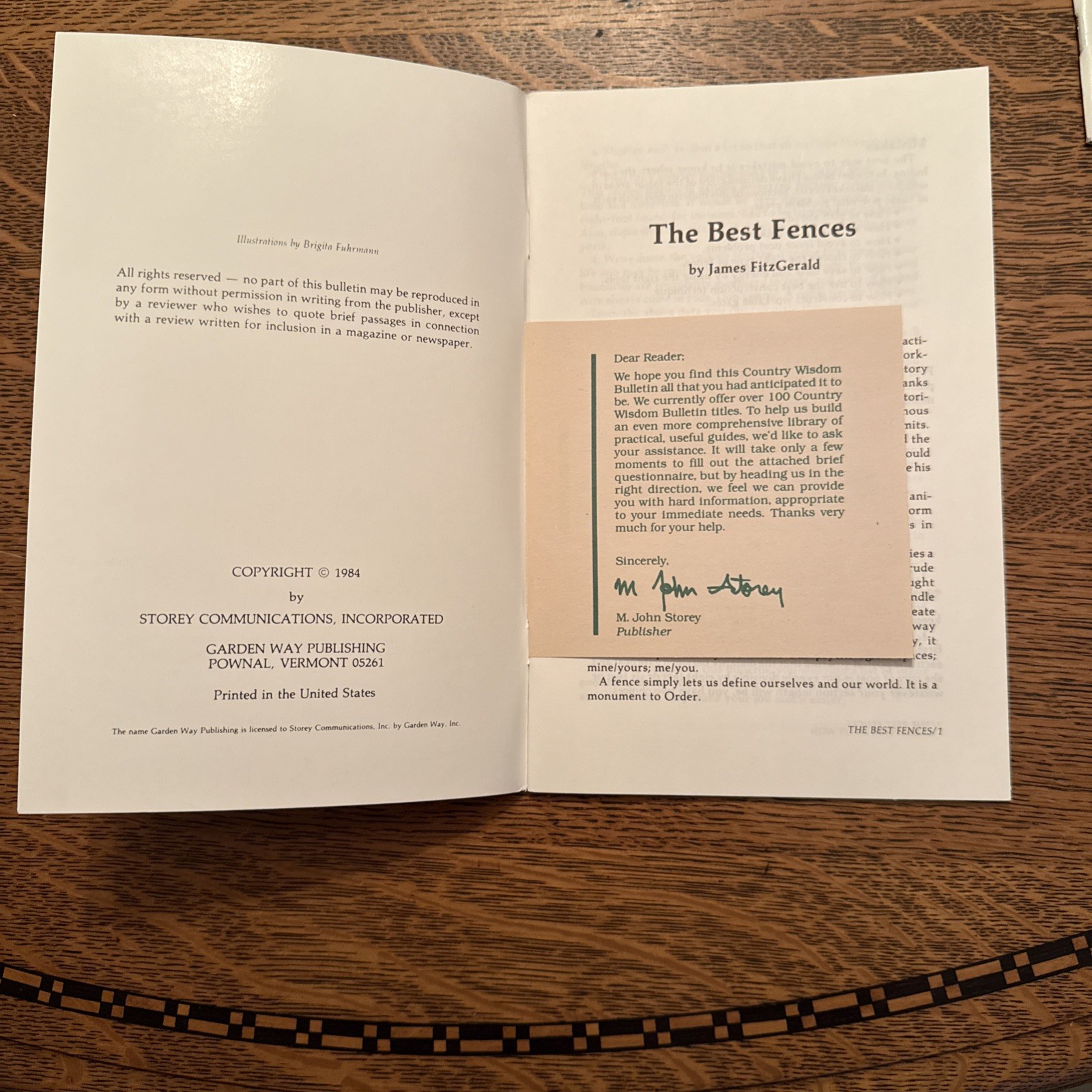 1984 The Best Fences – Garden Way Publishing Bulletin A-92 32 pages