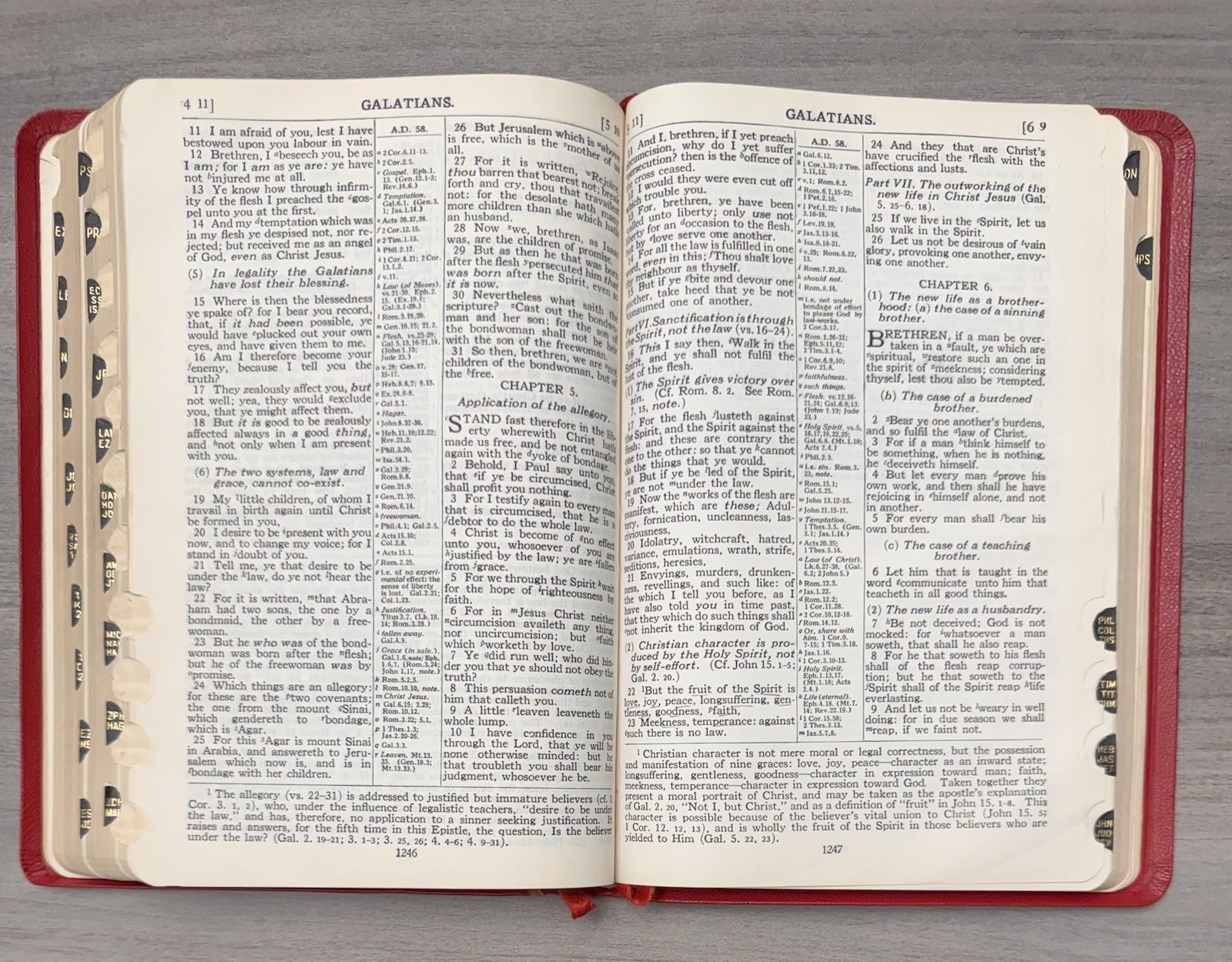 Oxford KJV Scofield Reference Bible 1945 Red Hand Grained MOROCCO Leather 187X