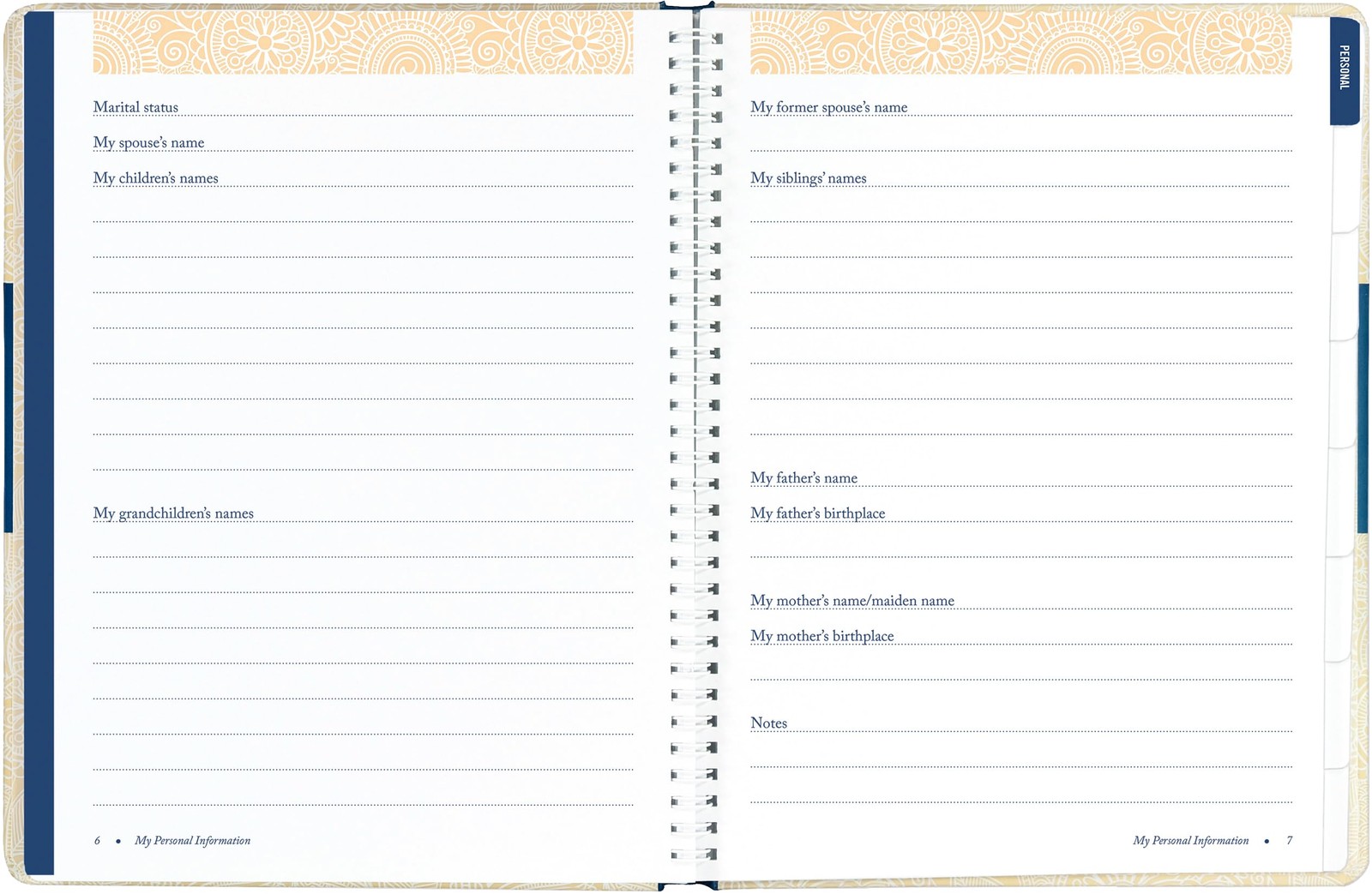 Peace of Mind Planner: Important Information about My 21.6 x 27.9 cm, Blue