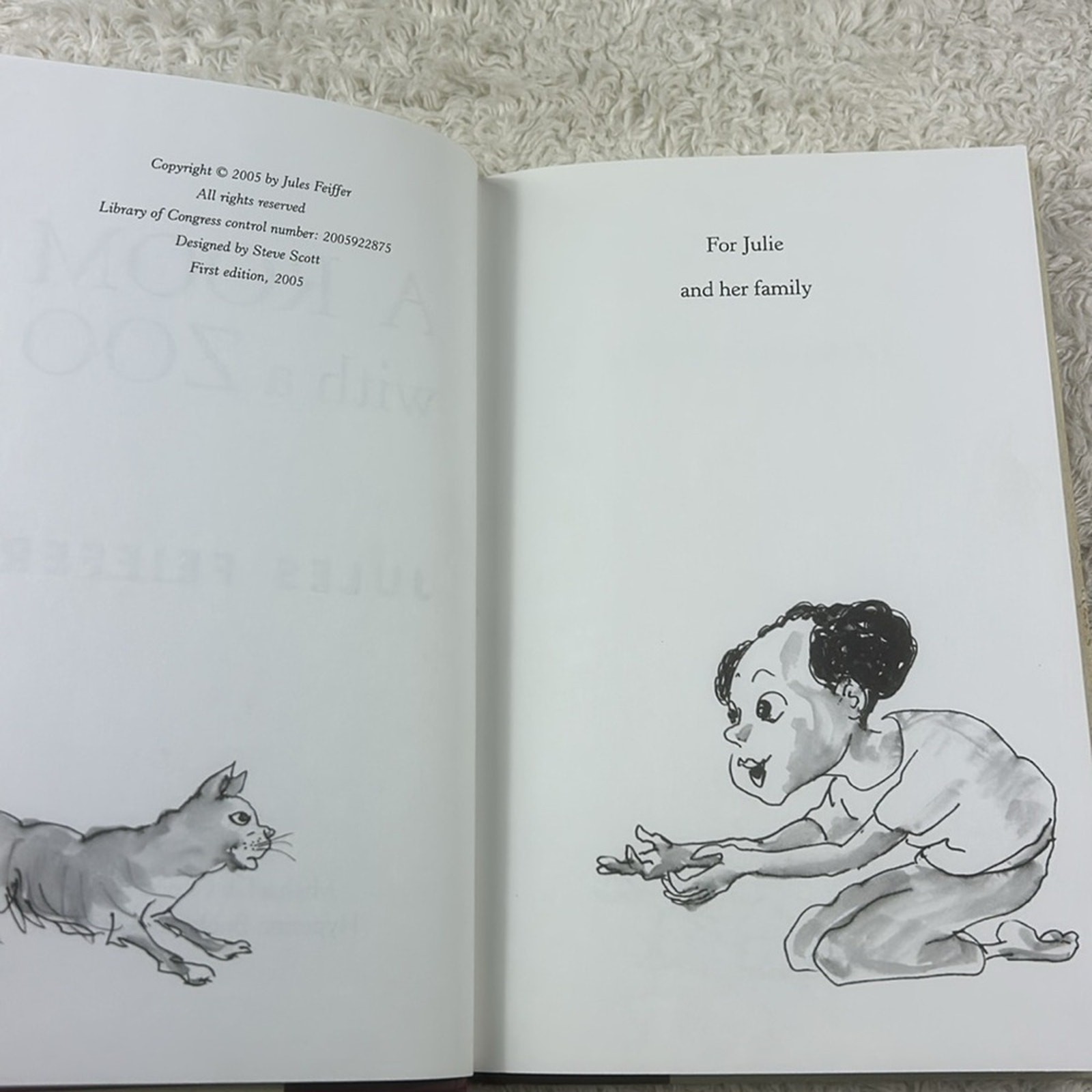 Bundle Jules Feiffer novels – The Man in the Ceiling and A Room with a Zoo