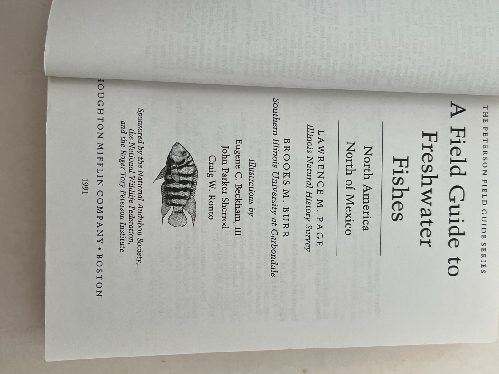 Peterson Field Guides Freshwater Fishes by Lawrence M. Page/Brooks M. Burr 1991