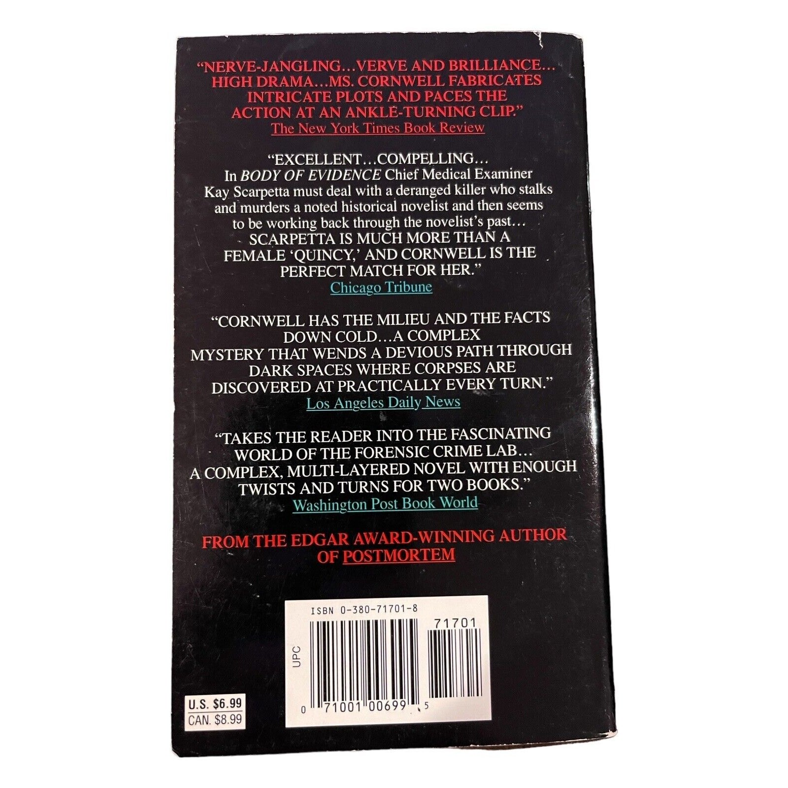 Kay Scarpetta Ser.: Body of Evidence by Patricia Cornwell (1992, Mass Market)