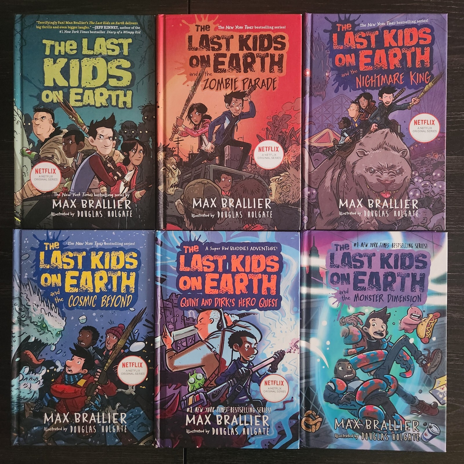 The Last Kids on Earth Series Book Set Of 6 Hardcover Graphic Novel Max Brallier