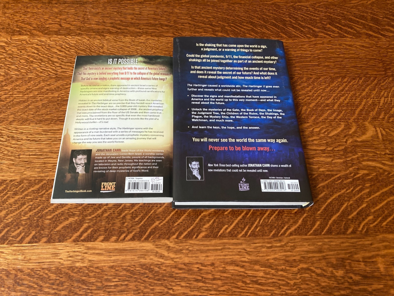 Jonathan Cahn Books X 2 The Harbinger (PB) & The Harbinger II (HB)