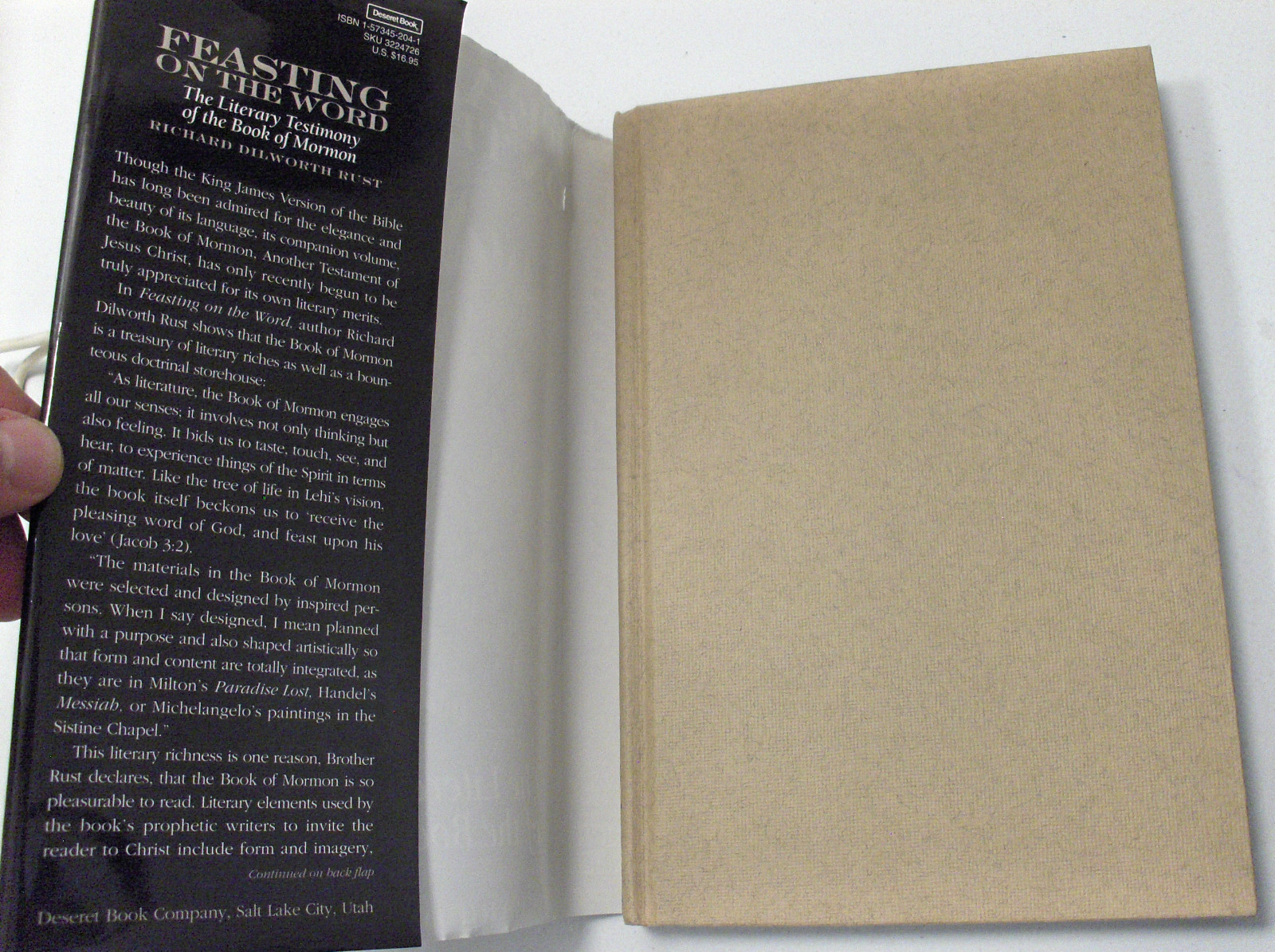 FEASTING ON THE WORD Literary Testimony of the Book of Mormon LDS