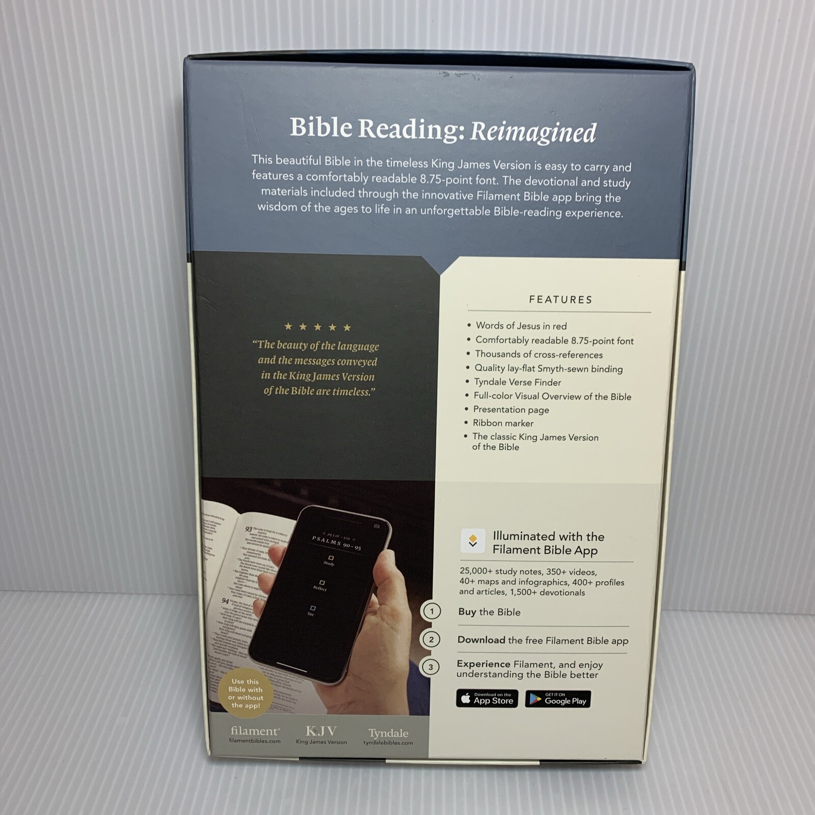 KJV Thinline Reference Bible, Filament-Enabled Edition, Red Letter, LeatherLike