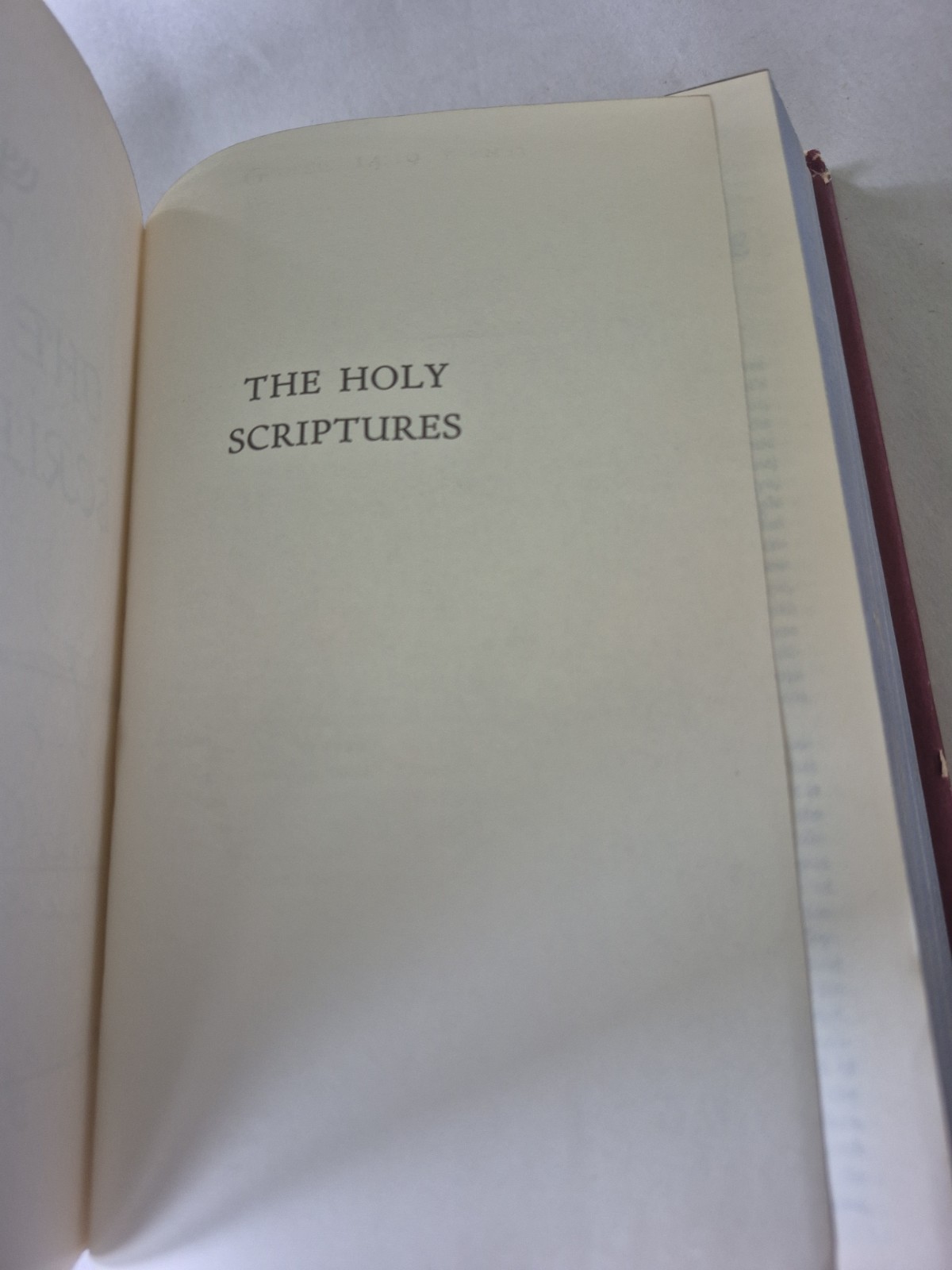 The Holy Scriptures According to the Masoretic Text ~ 1955 HC Book w/DJ