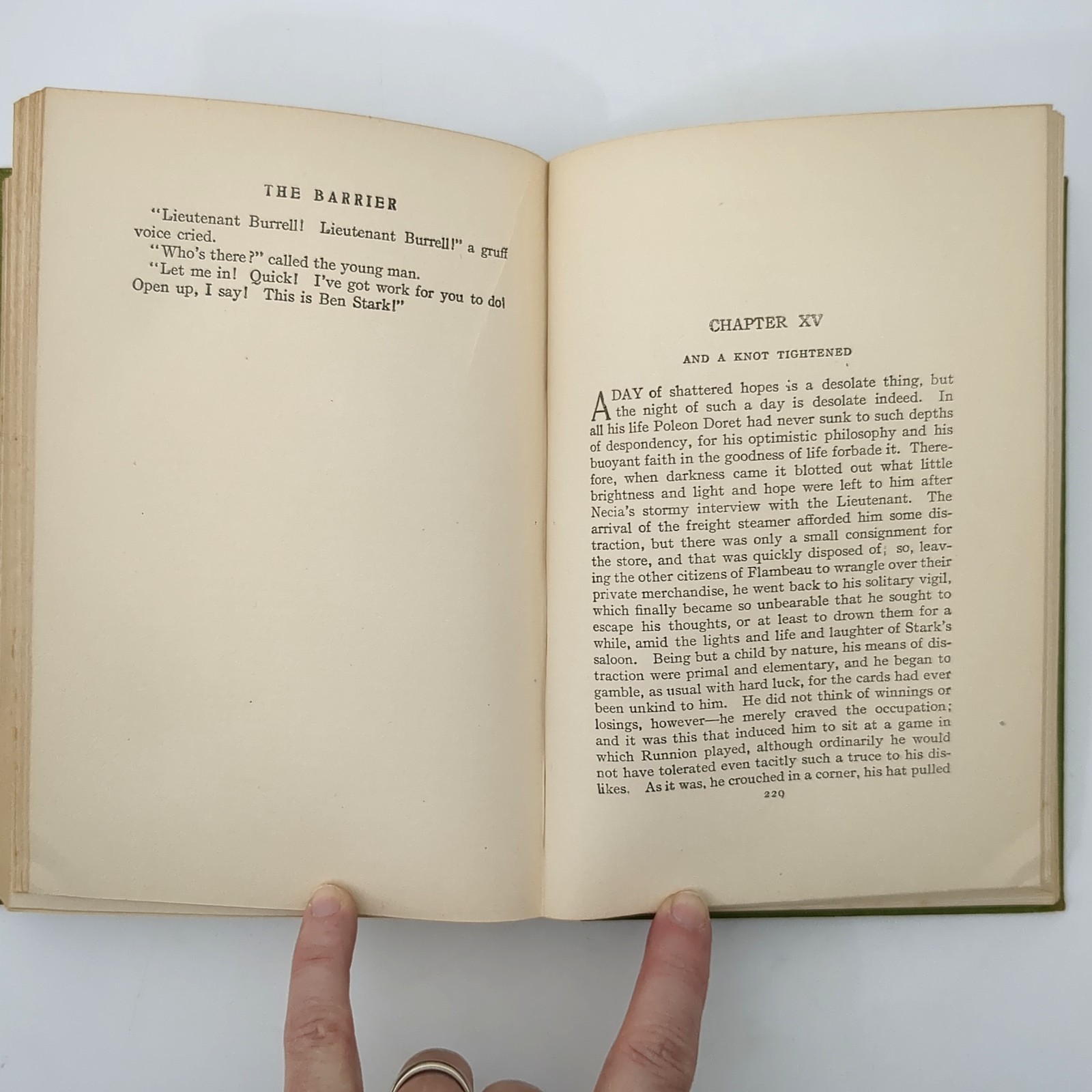 The Barrier Adventure Novel Illustrated Hardcover Book Rex Beach 1908