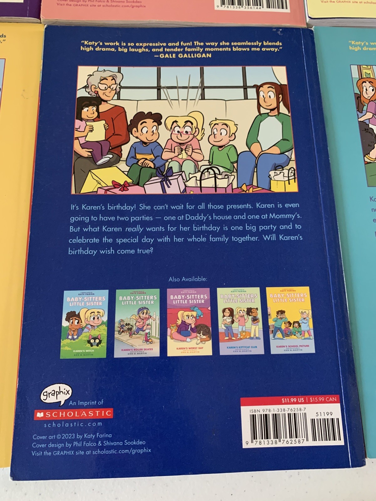 The Baby Sitters Club Little Sisters Books Lot #1-7 + 9 Graphic Novel Paperbacks
