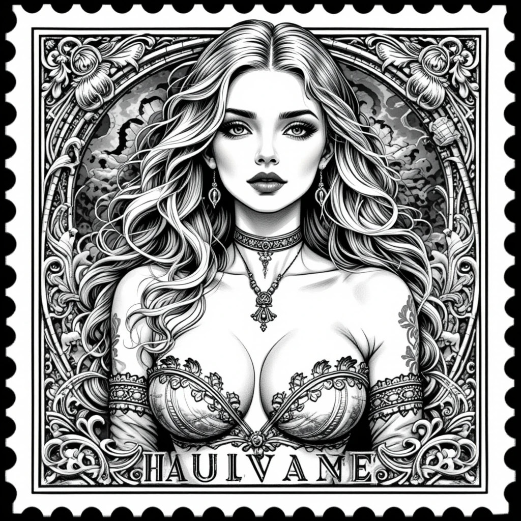 Adult Coloring Pages Antique Stamp Girls 500+ Printable Pages