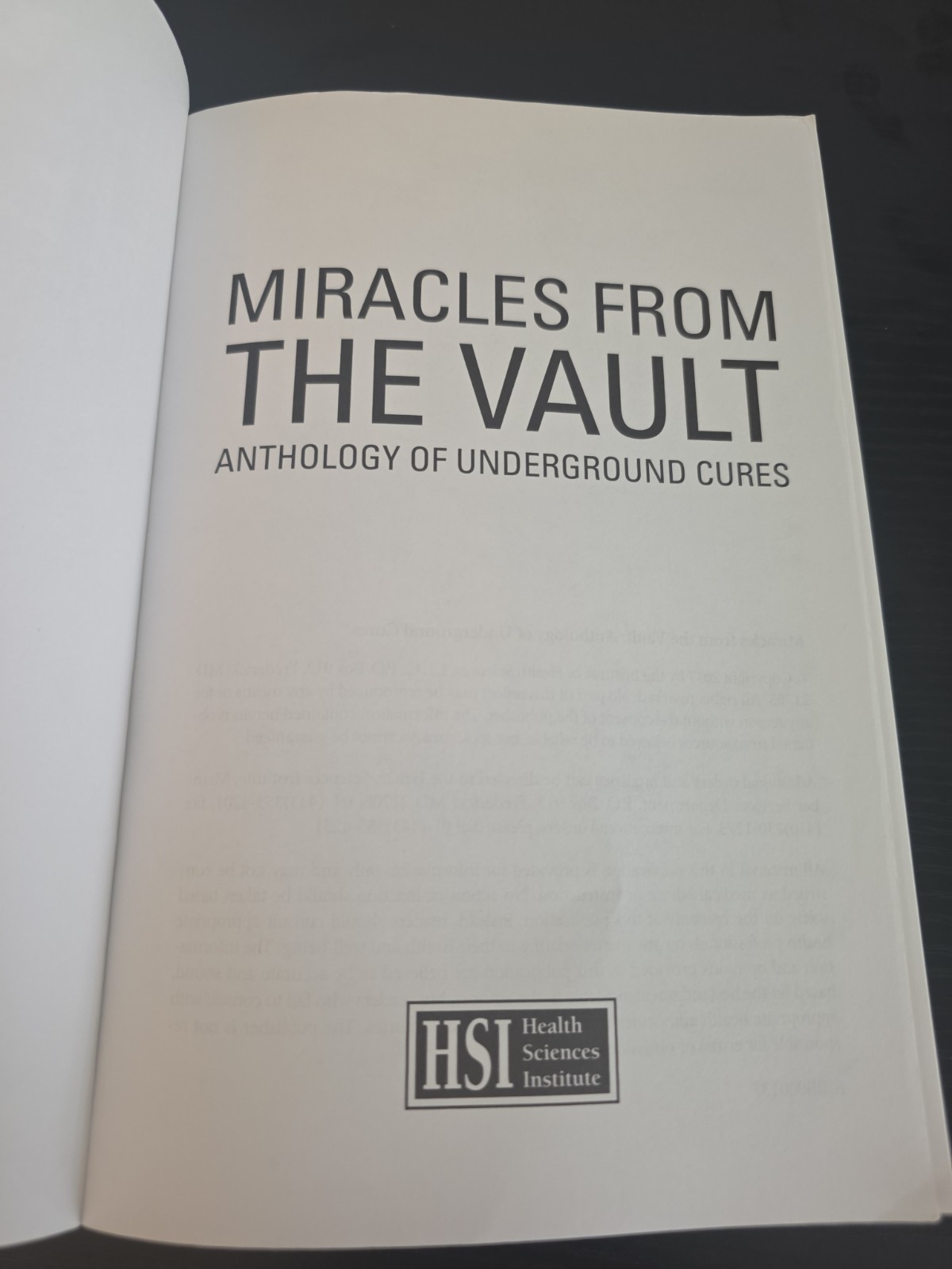 Miracles From The Vault Institute Of Health Sciences PB Red Brown 2020 USA
