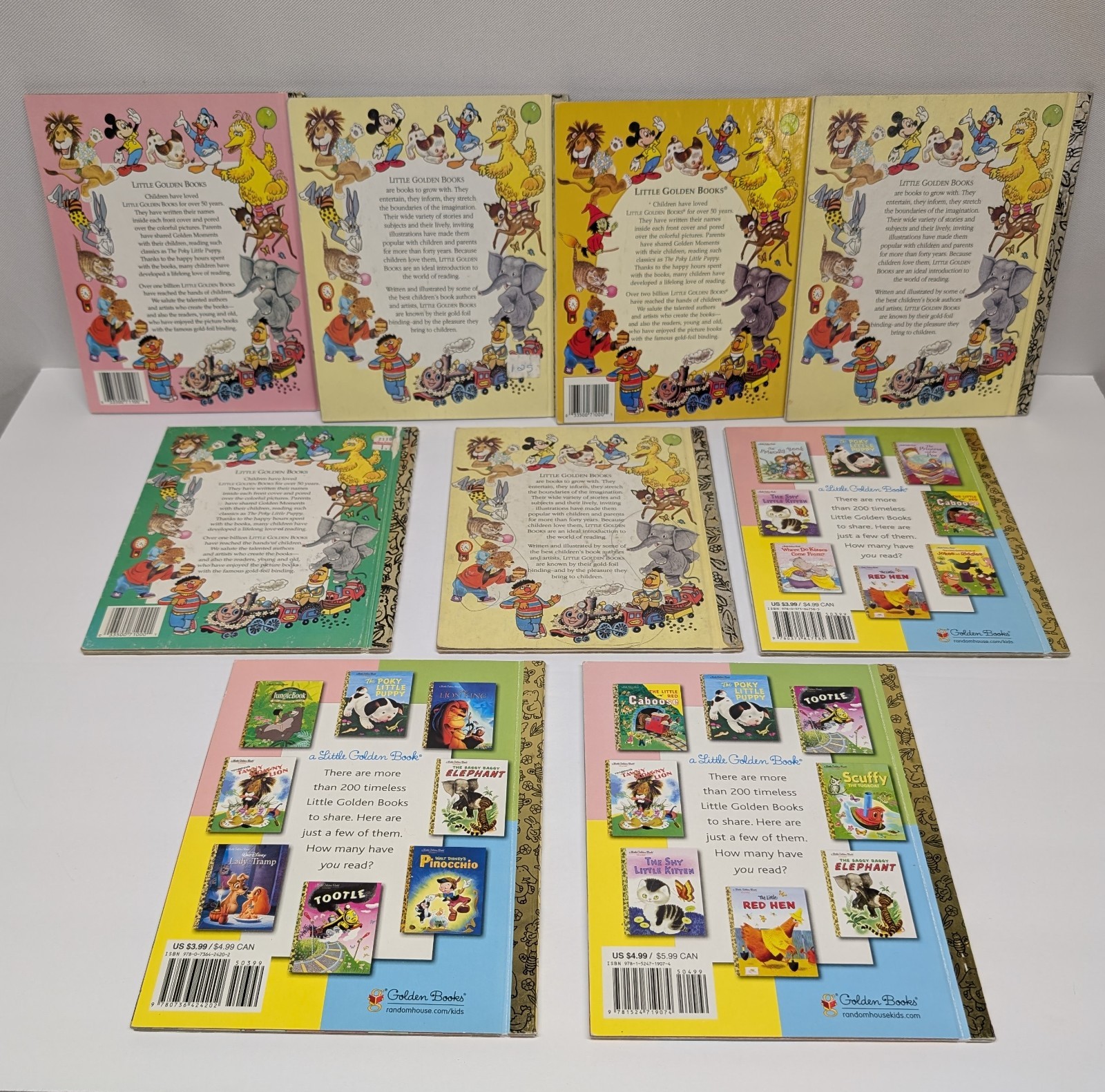 Lot of 9 Little Golden Books Various Titles & Years READ