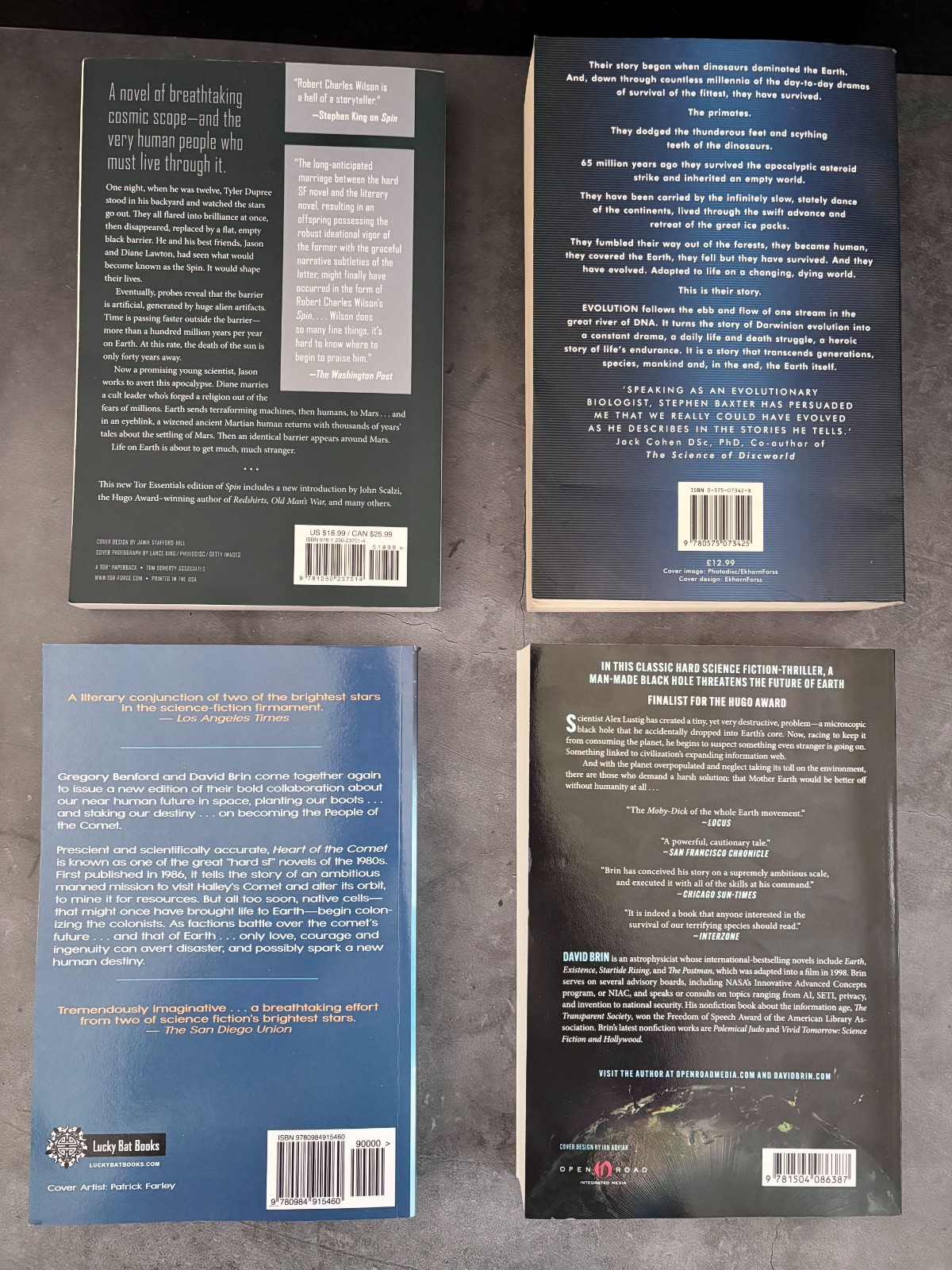 Hard SF Trade PB Lot x4 | Brin Benford Wilson Baxter | Very Good-Brand New