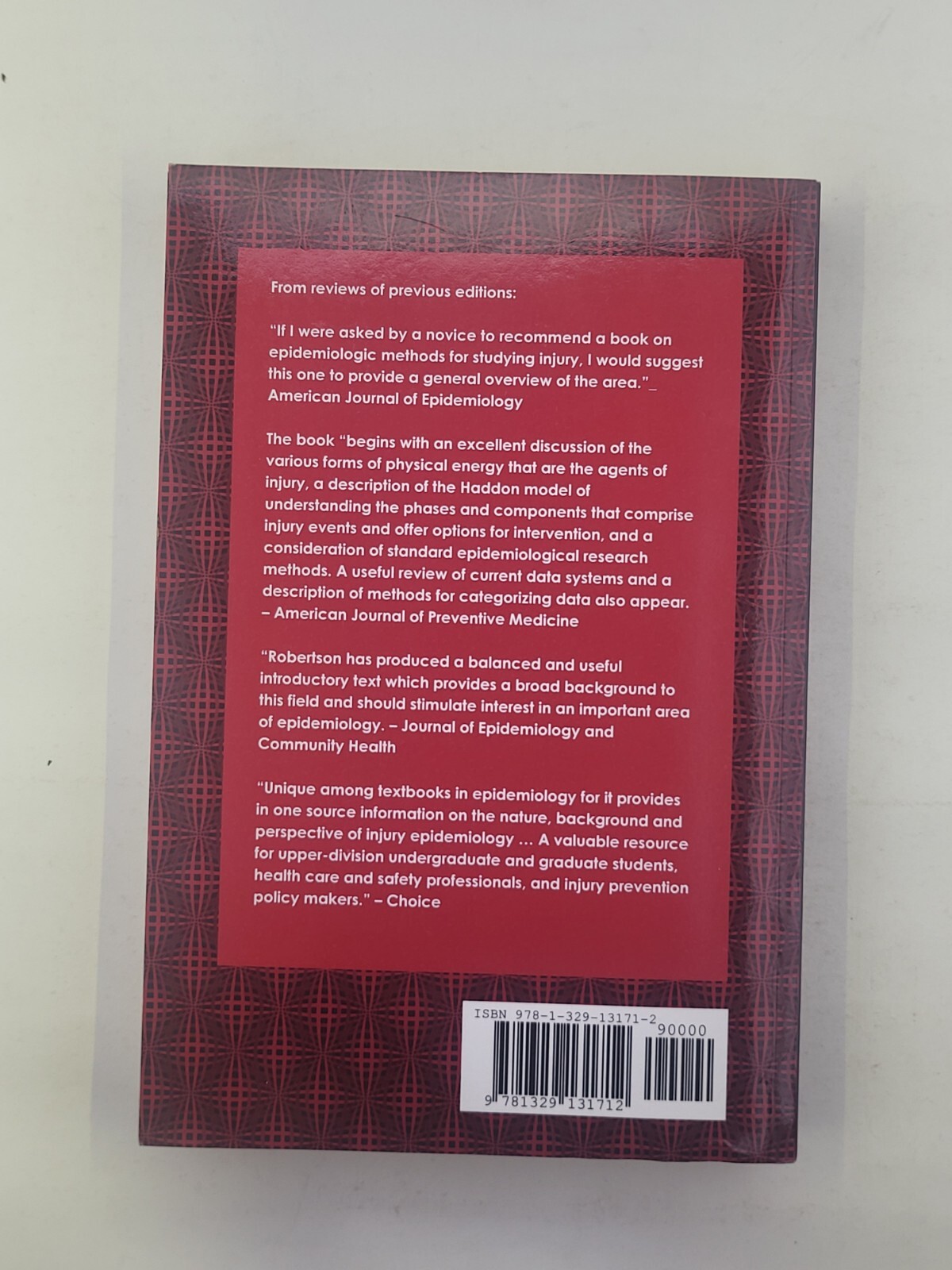 Injury Epidemiology: Fourth edition, Leon S. Robertson Like New Used