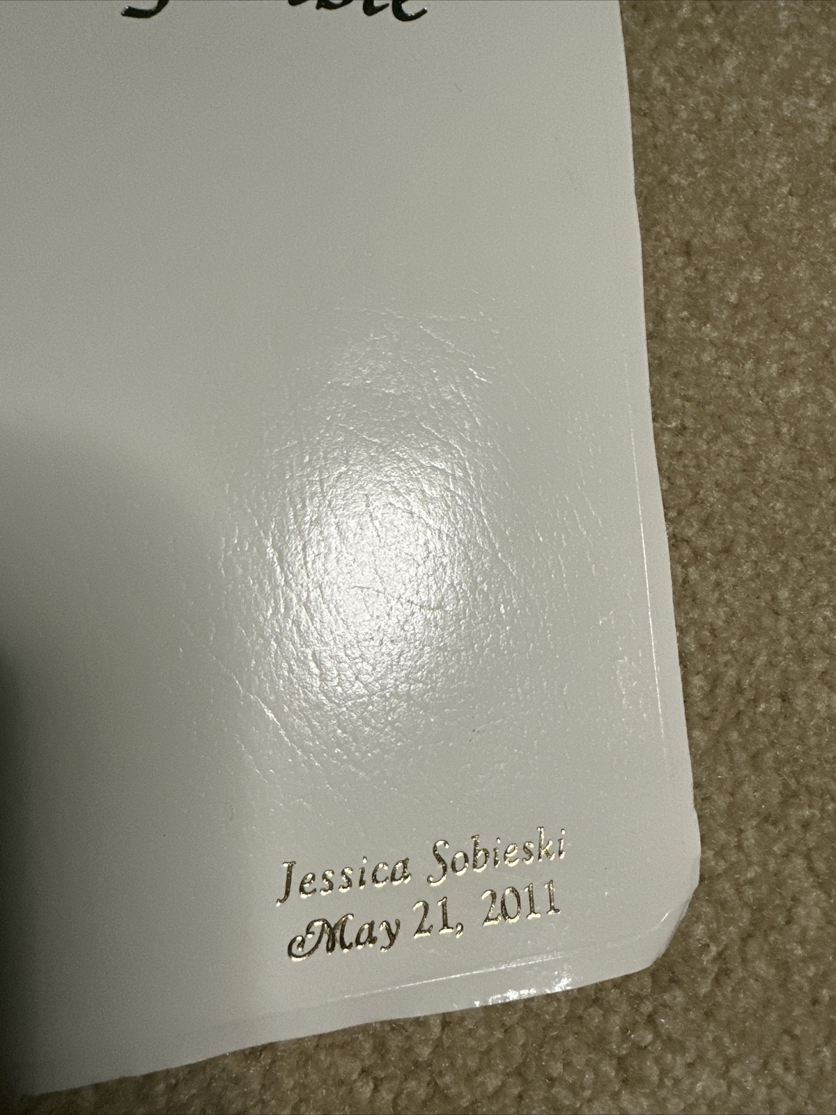 The New American Bible Catholic World Press w/ Tabs 1997 Ivory Faux Leather