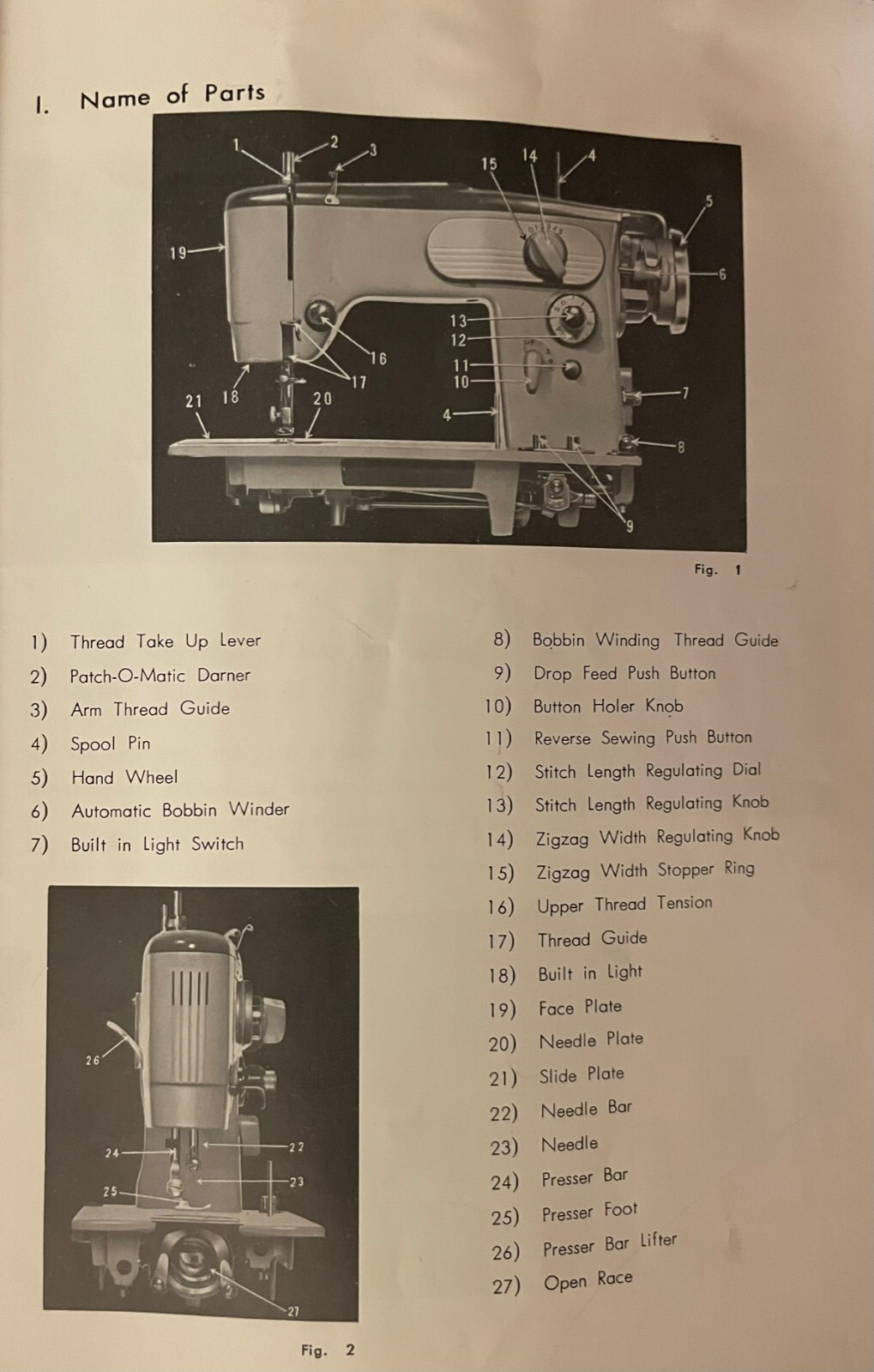 Zig-Zag Sewing Machine Instruction Manual Undated 28 pages