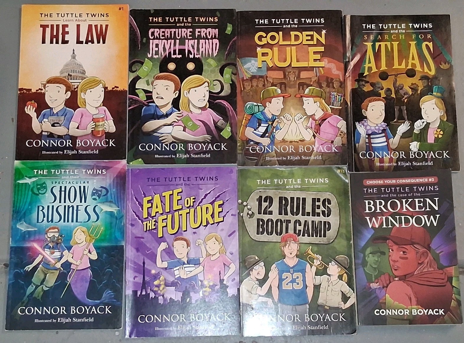 Lot Of 8 The Tuttle Twins Book Series Set # 1,3,6,7, 8,9,13 CYC Connor Boyack