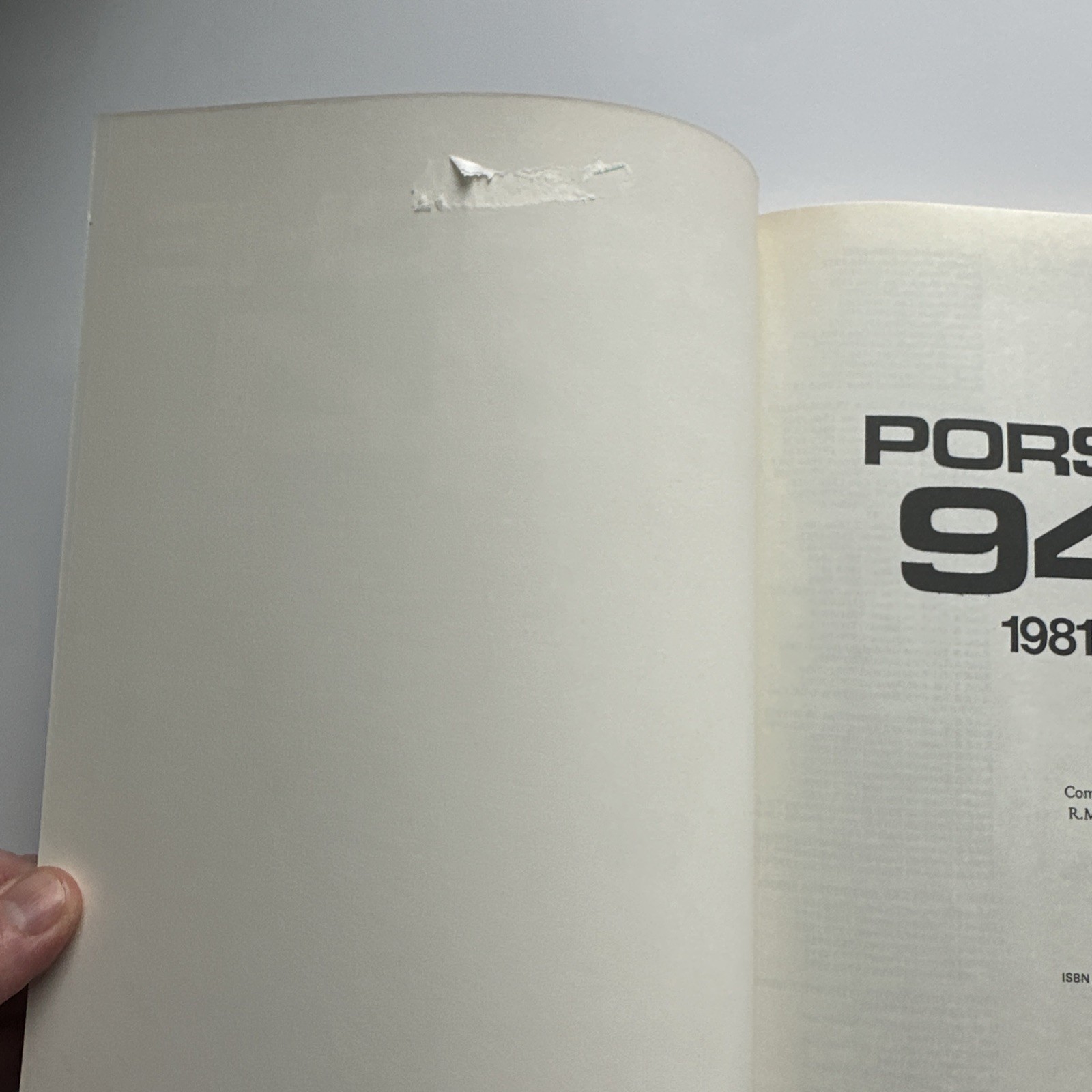 RARE Porsche 944: 1981-1985 by Brooklands Books UK. Specs, Road & Driving Tests