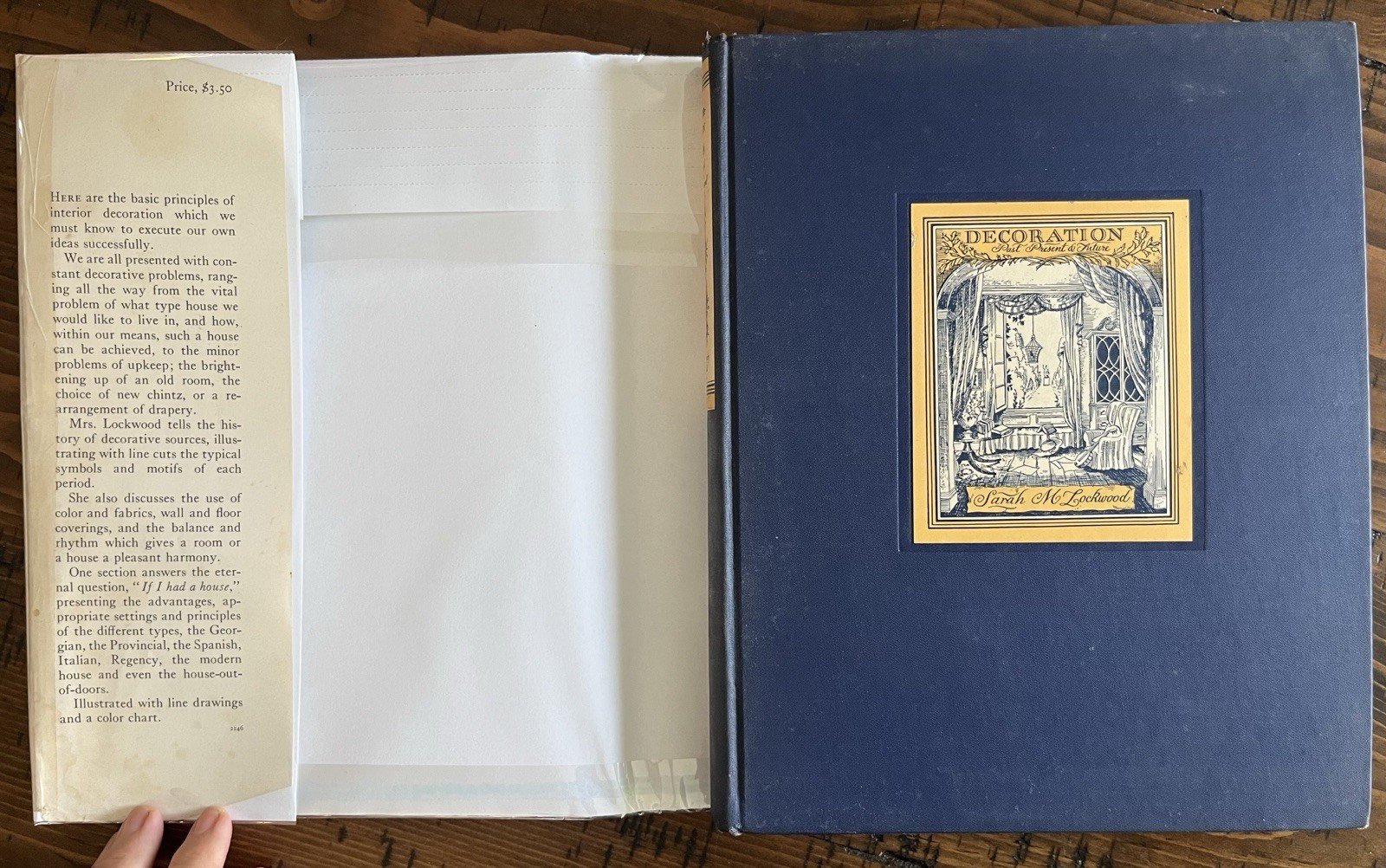 Decoration Past Present Future Sarah M. Lockwood Dustjacket Interior Design 1934